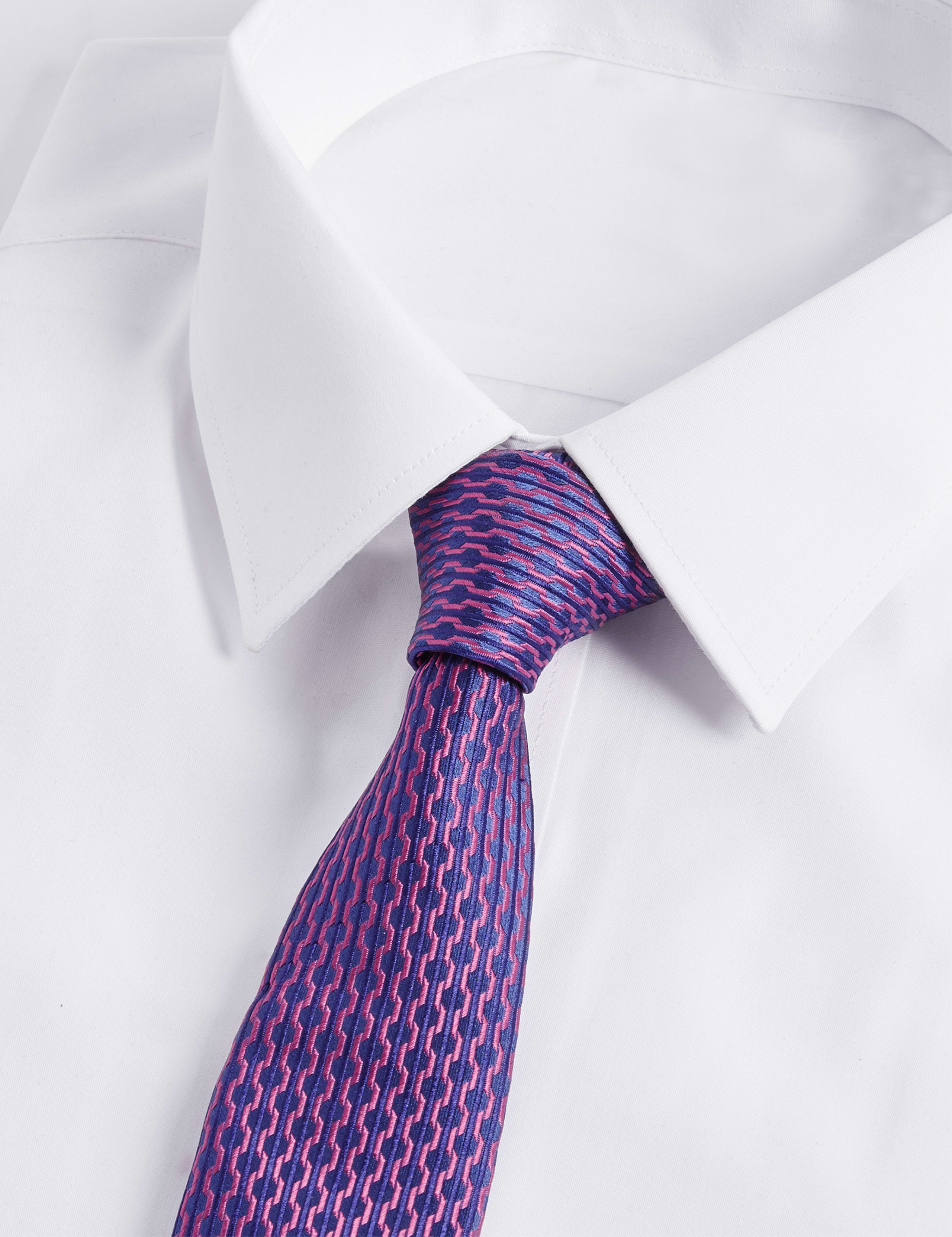 Pure Silk Geometric Tie 2 of 3
