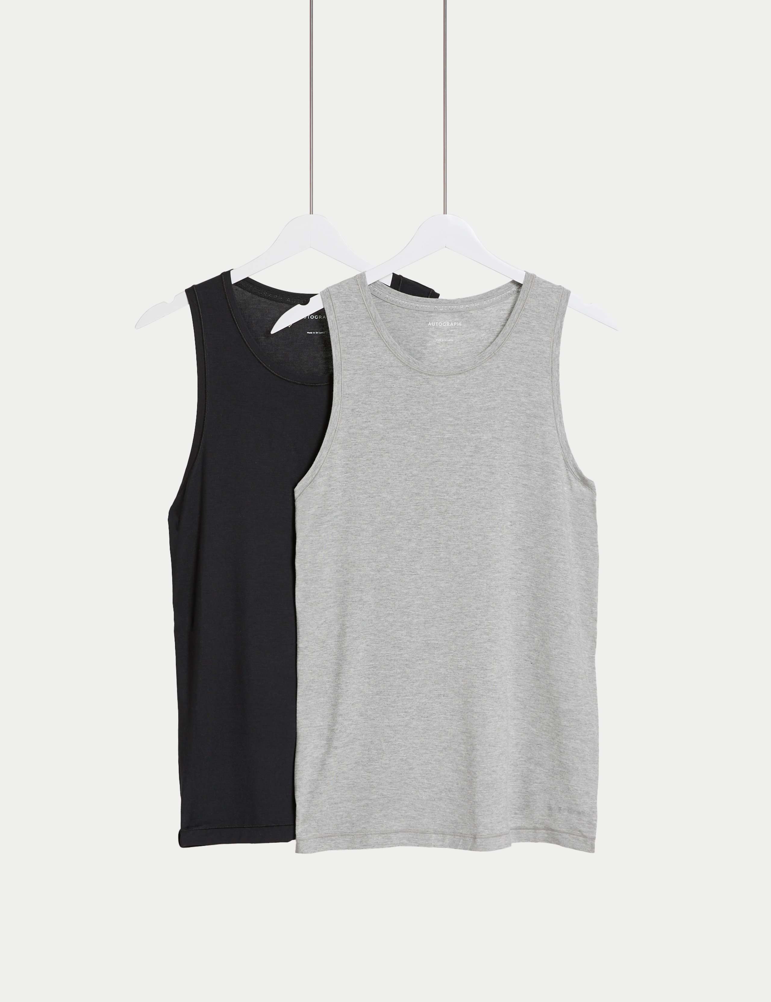 2pk Modal Rich 360 Flex Sleeveless Vest 3 of 6