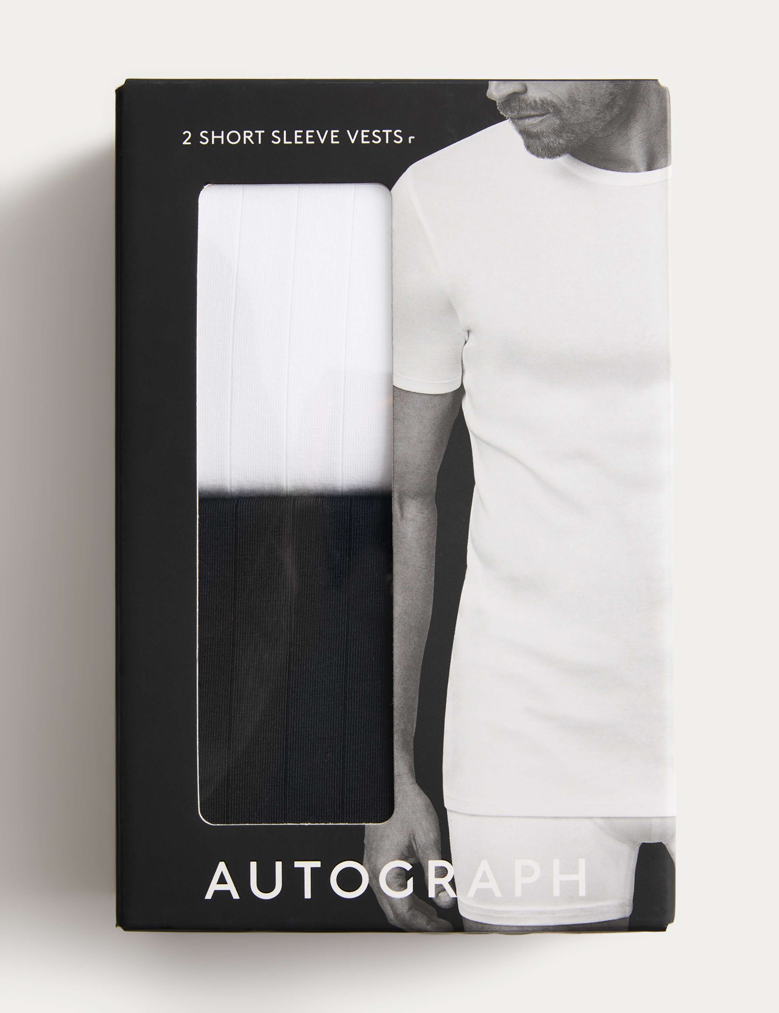 2 Pack Supima® Cotton Drop Needle Vest Box 2 of 2