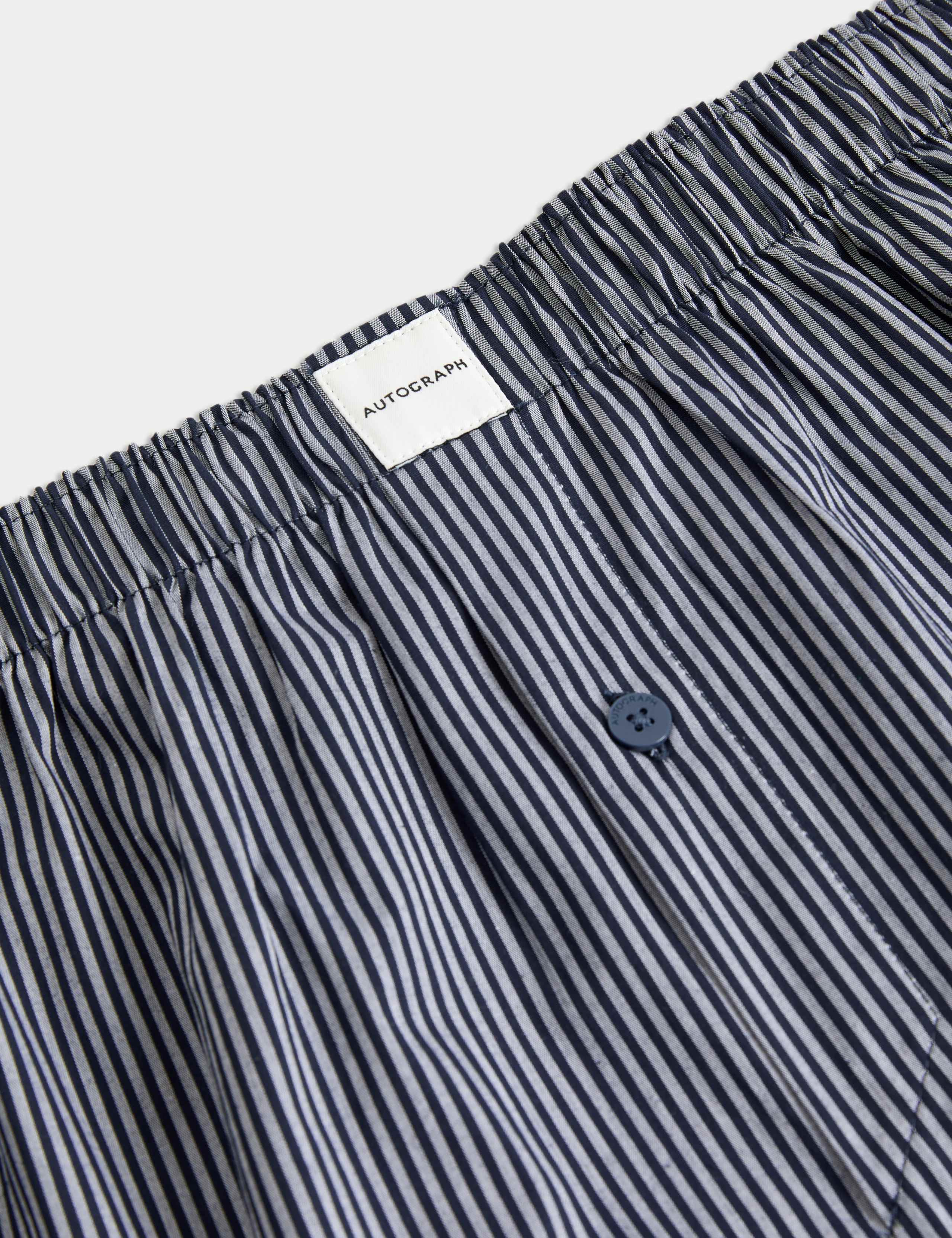 5 Pack Pima Cotton Rich Striped Woven Boxers 3 of 3