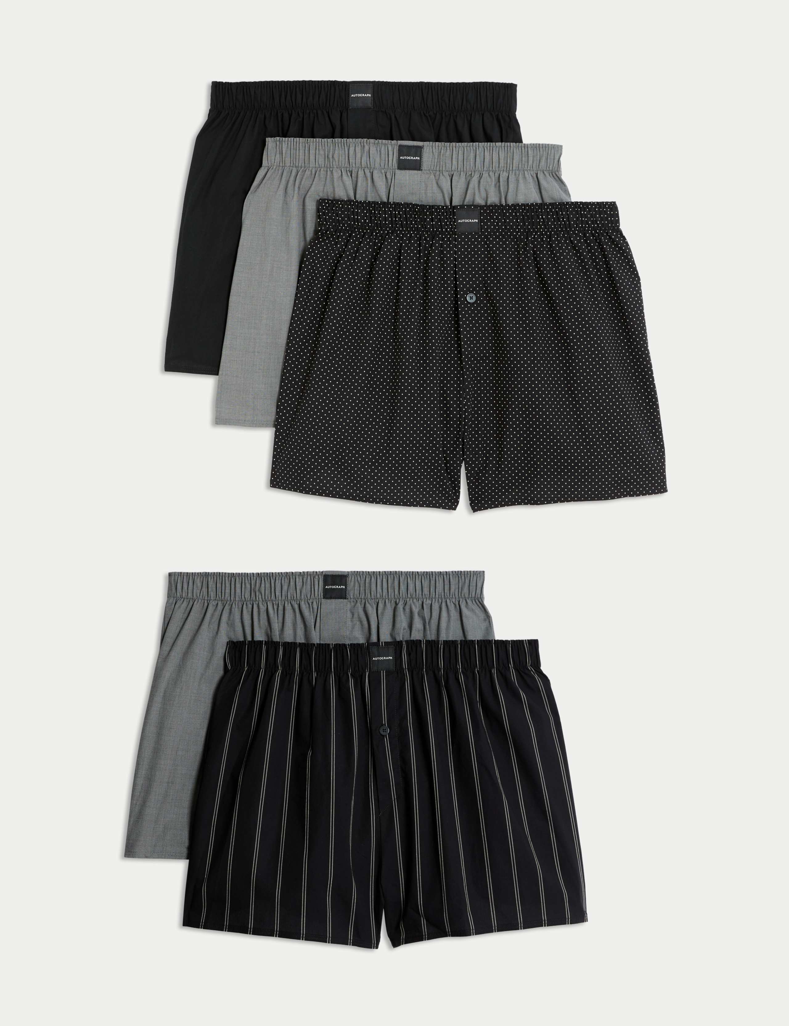 5 Pack Supima® Cotton Rich Woven Boxers 1 of 1