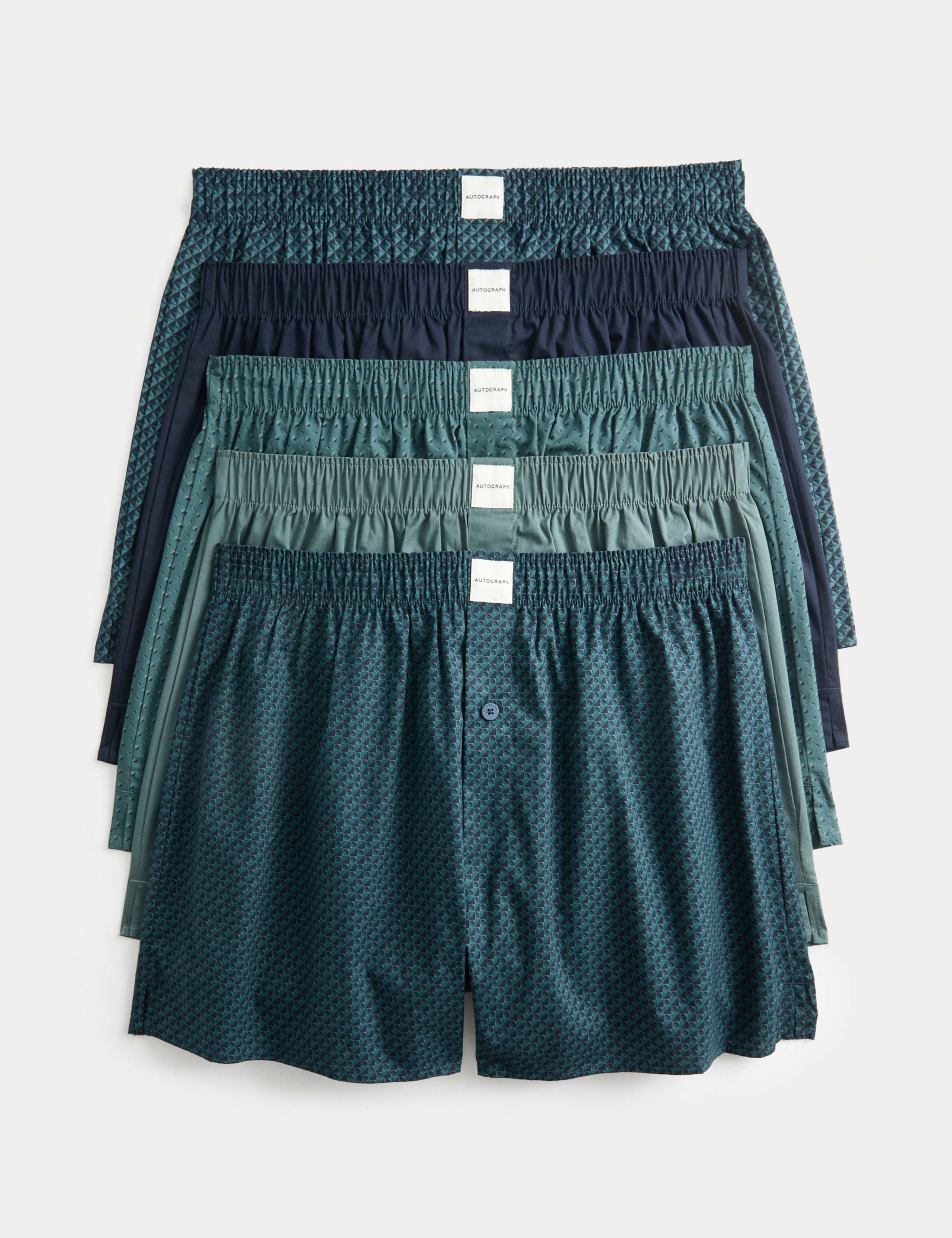 5 Pack Supima® Cotton Rich Woven Boxers 1 of 2