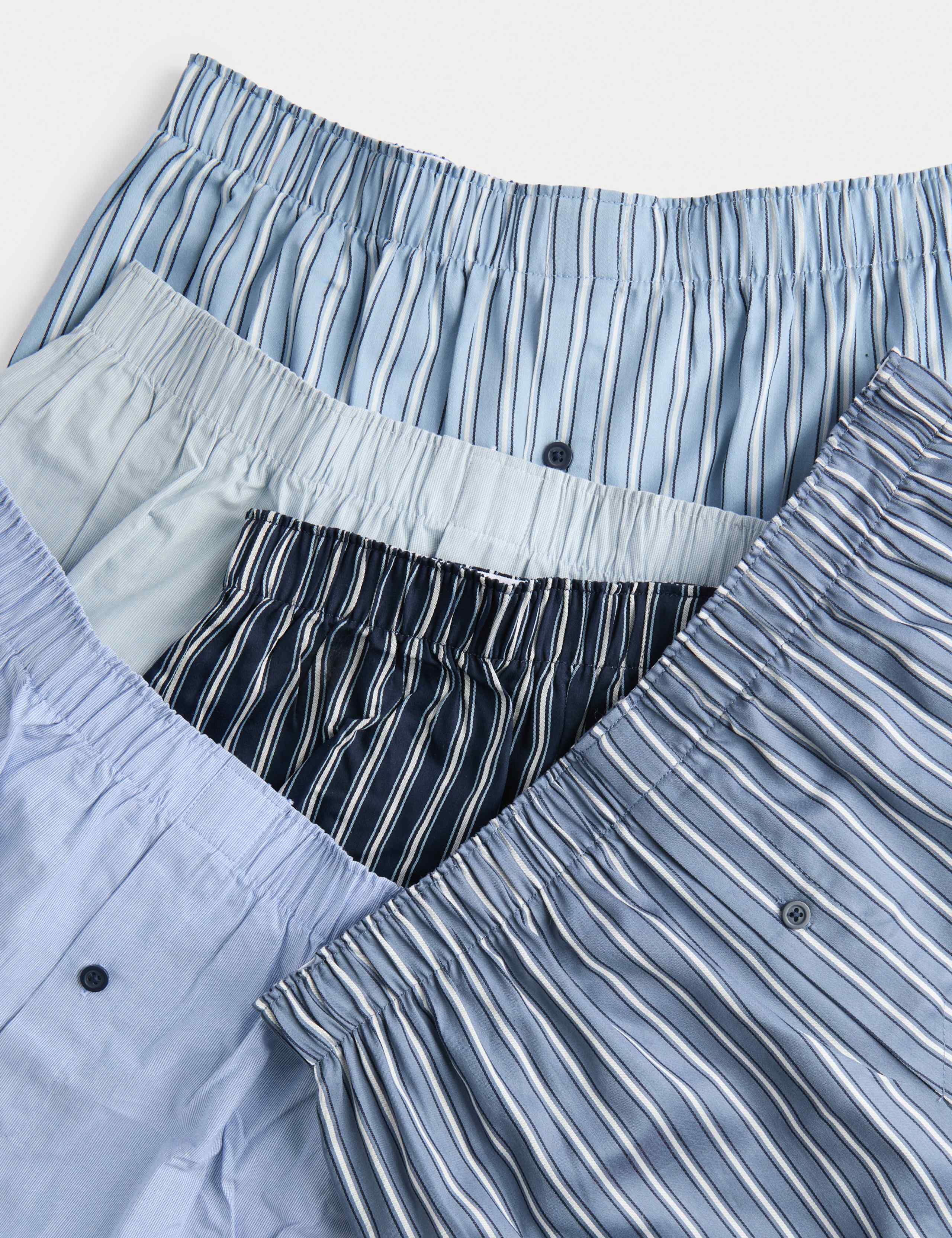 5pk Pure Cotton Sateen Striped Woven Boxers 2 of 2