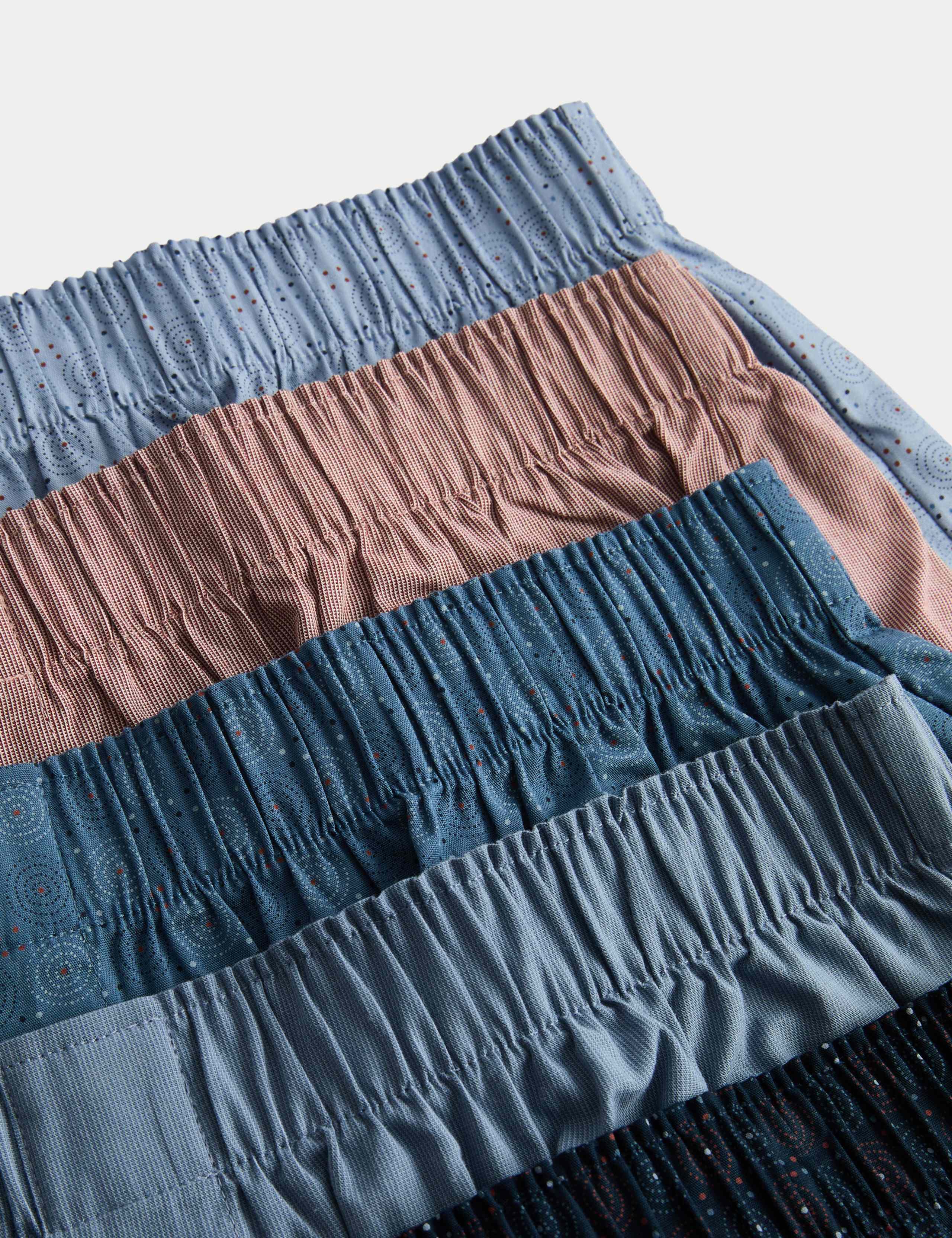 5 Pack Pure Cotton Foulard Woven Boxers 2 of 2