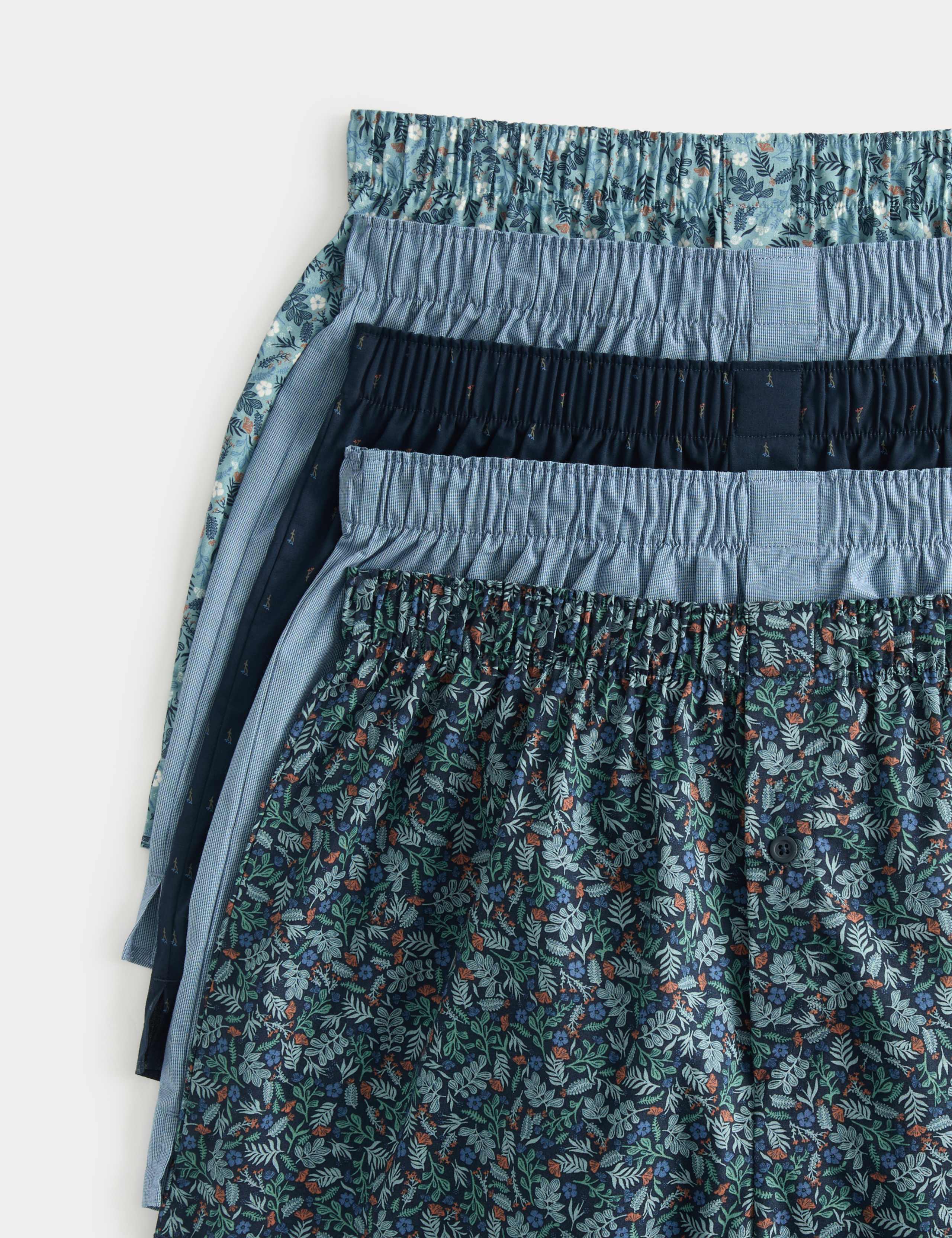 5 Pack Cotton StayNew™ Floral Woven Boxers 2 of 2