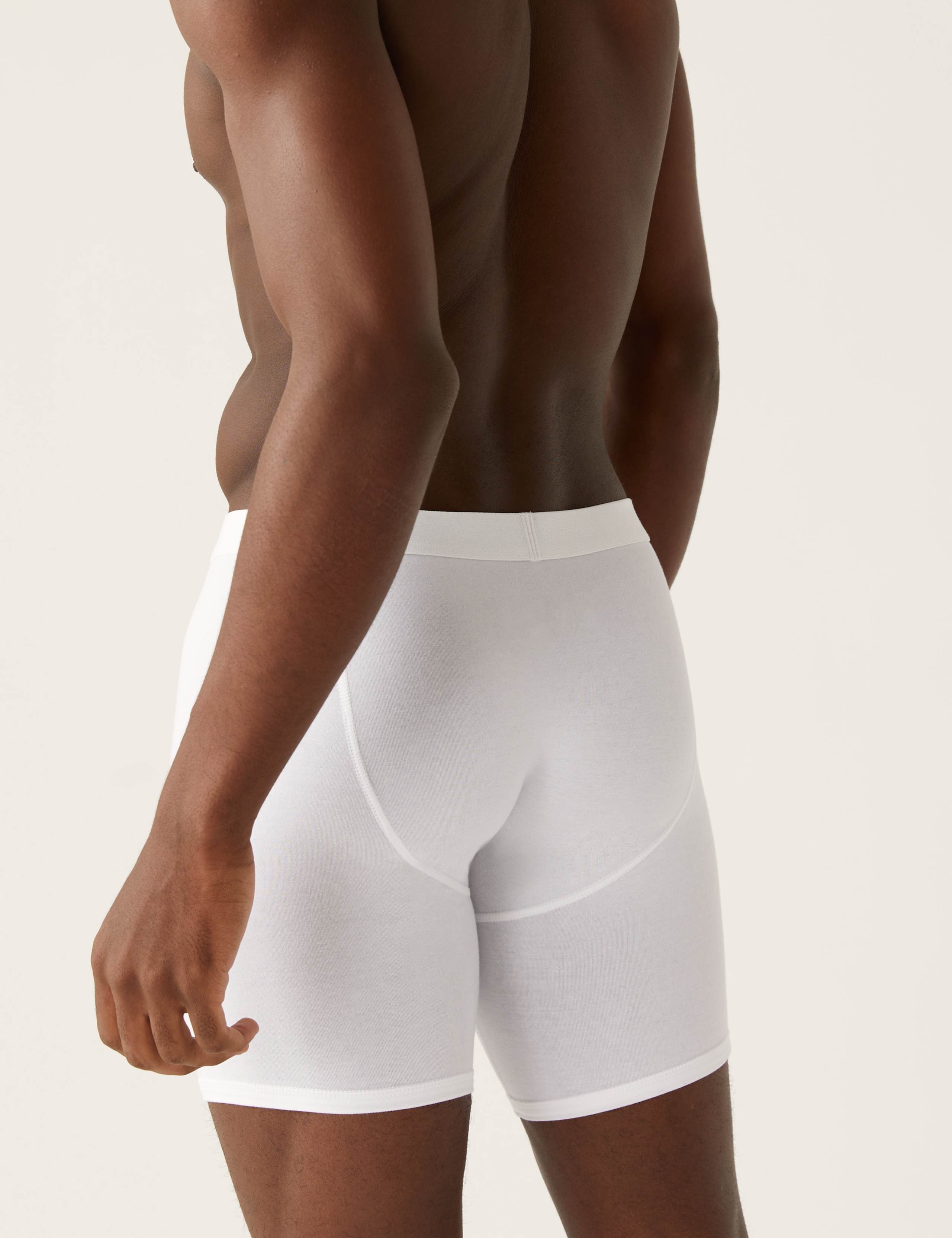 3 Pack Longer Length Cotton Cool & Fresh™ Trunks 3 of 3