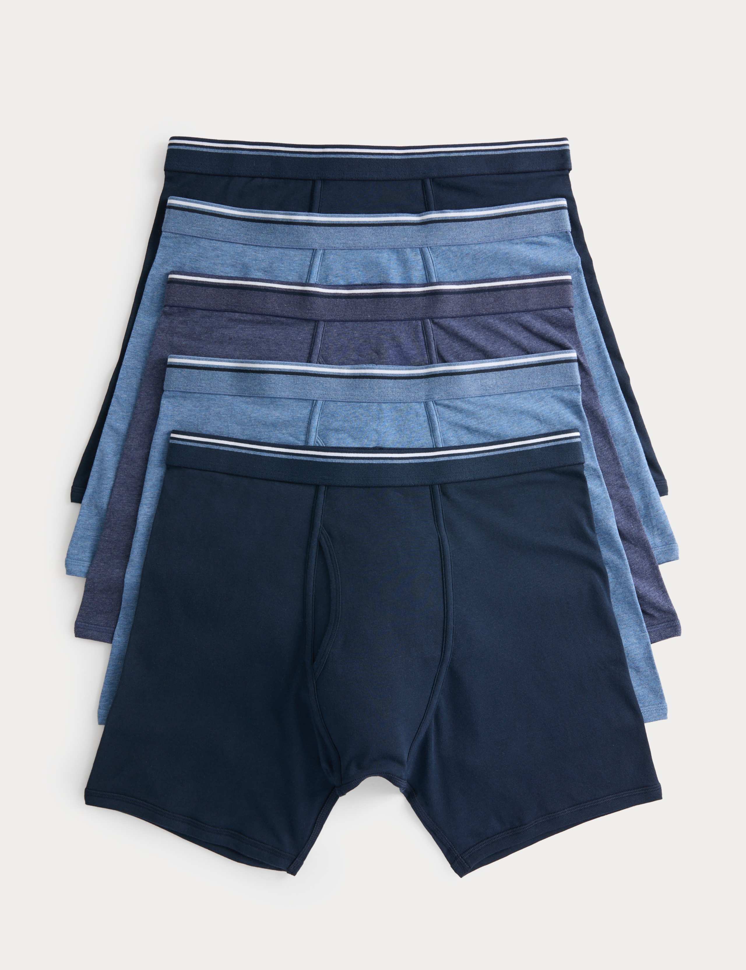 5 Pack Cotton Stretch Longer Length Trunks 1 of 2
