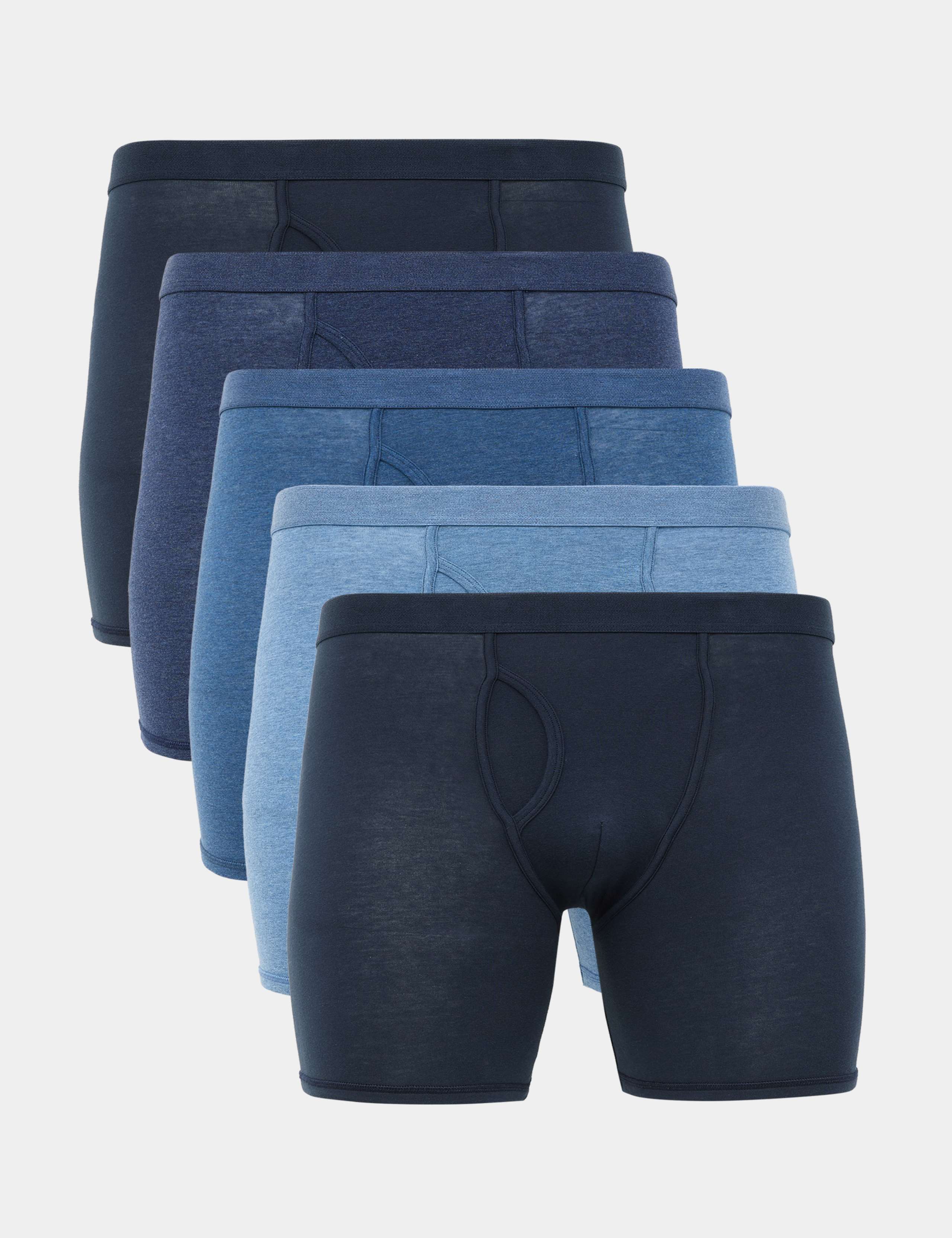 5 Pack Cotton Stretch Longer Length Trunks 1 of 1