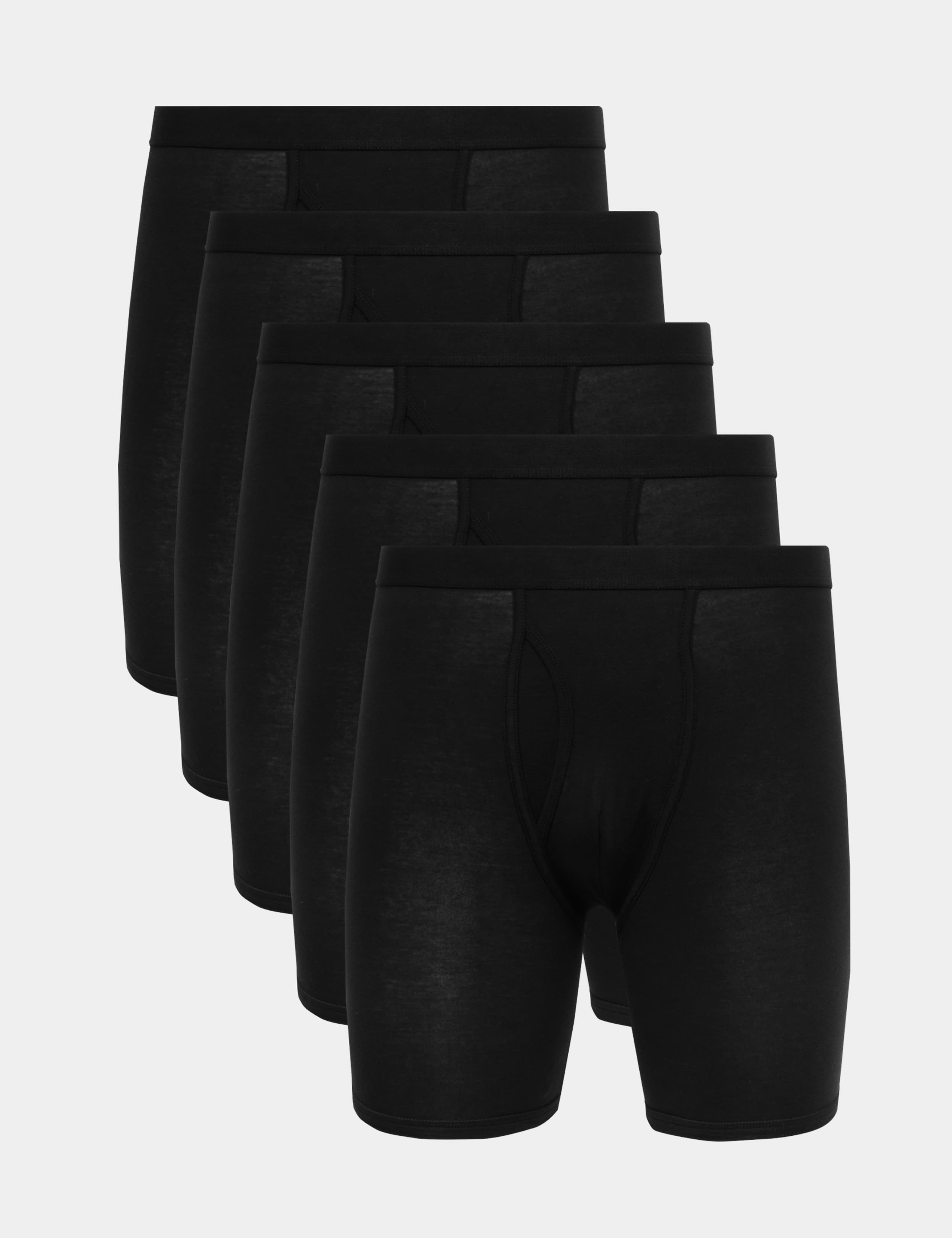 5 Pack Cotton Stretch Longer Length Trunks 1 of 3