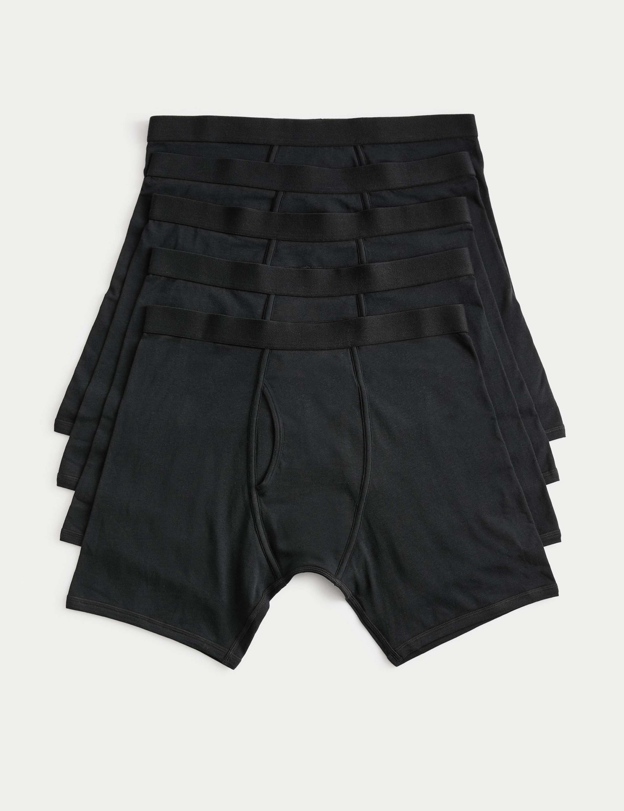 5pk Cotton Stretch Longer Length Trunks 1 of 2