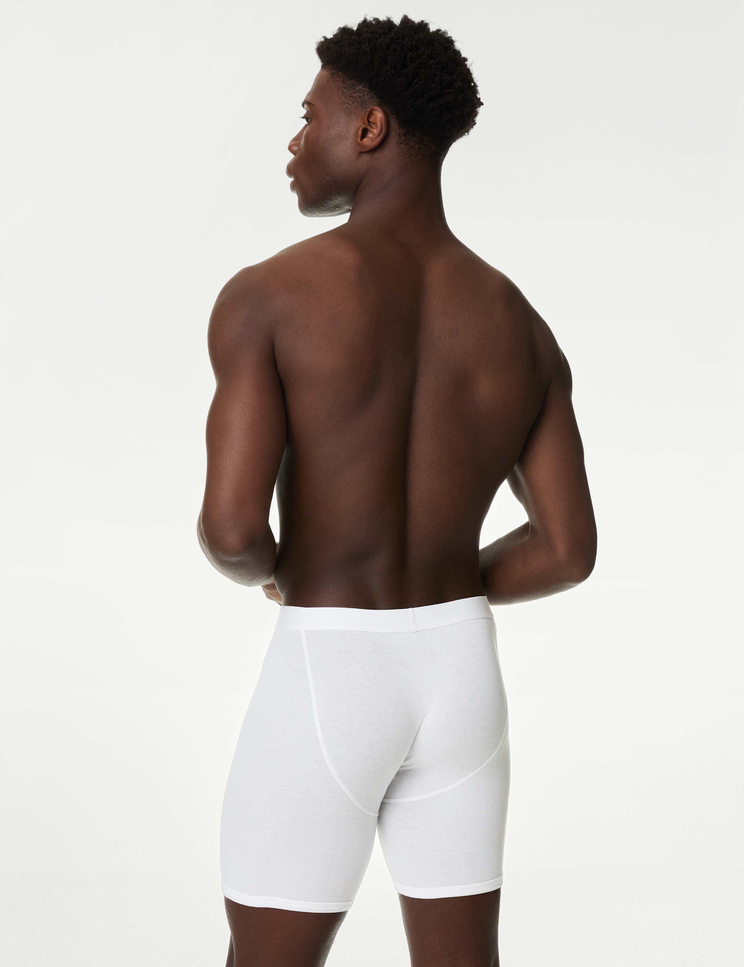 3 Pack Cotton Rich Cool & Fresh™ Longer Length Trunks 3 of 3