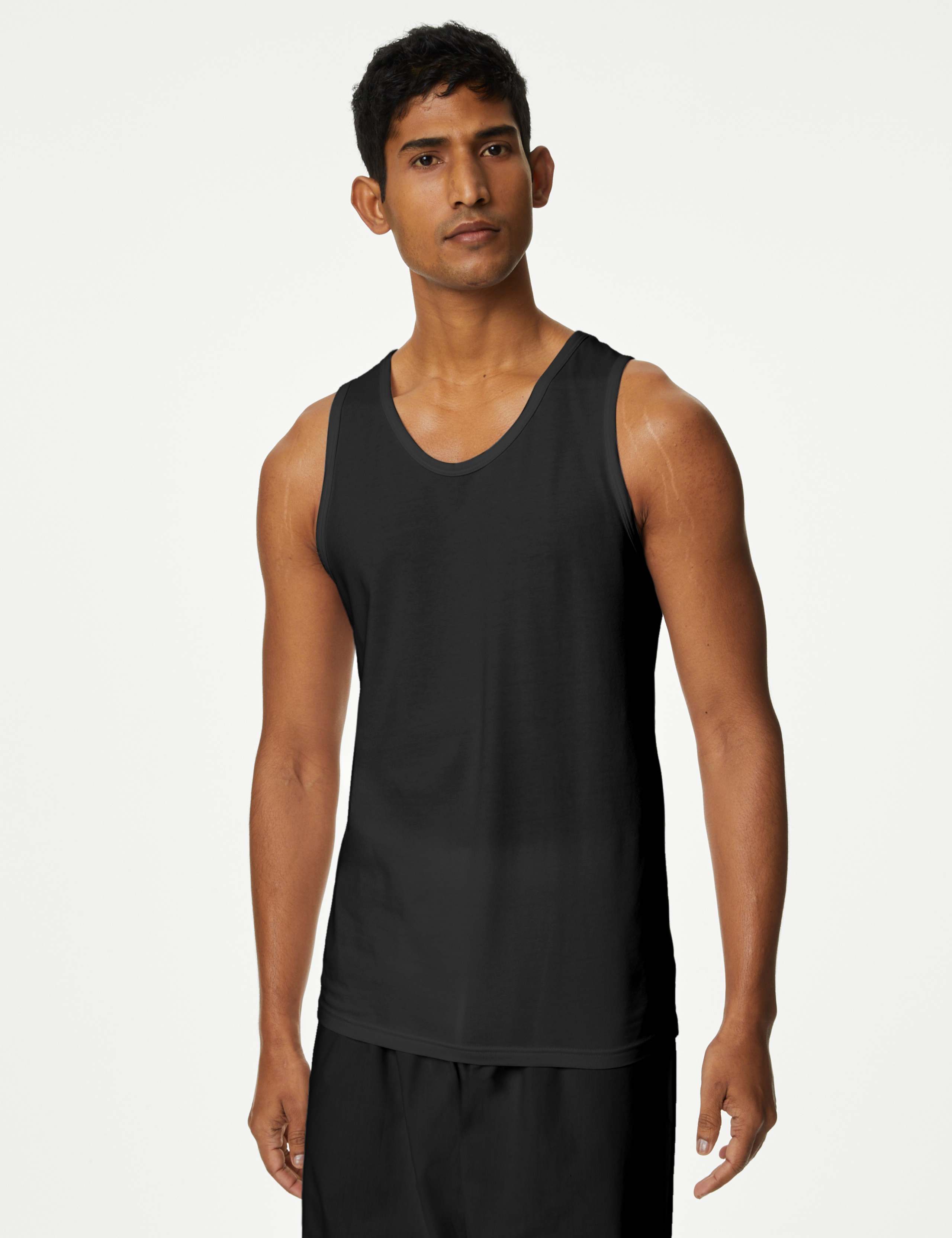 3pk Cotton Rich Cool & Fresh™ Vests 4 of 5