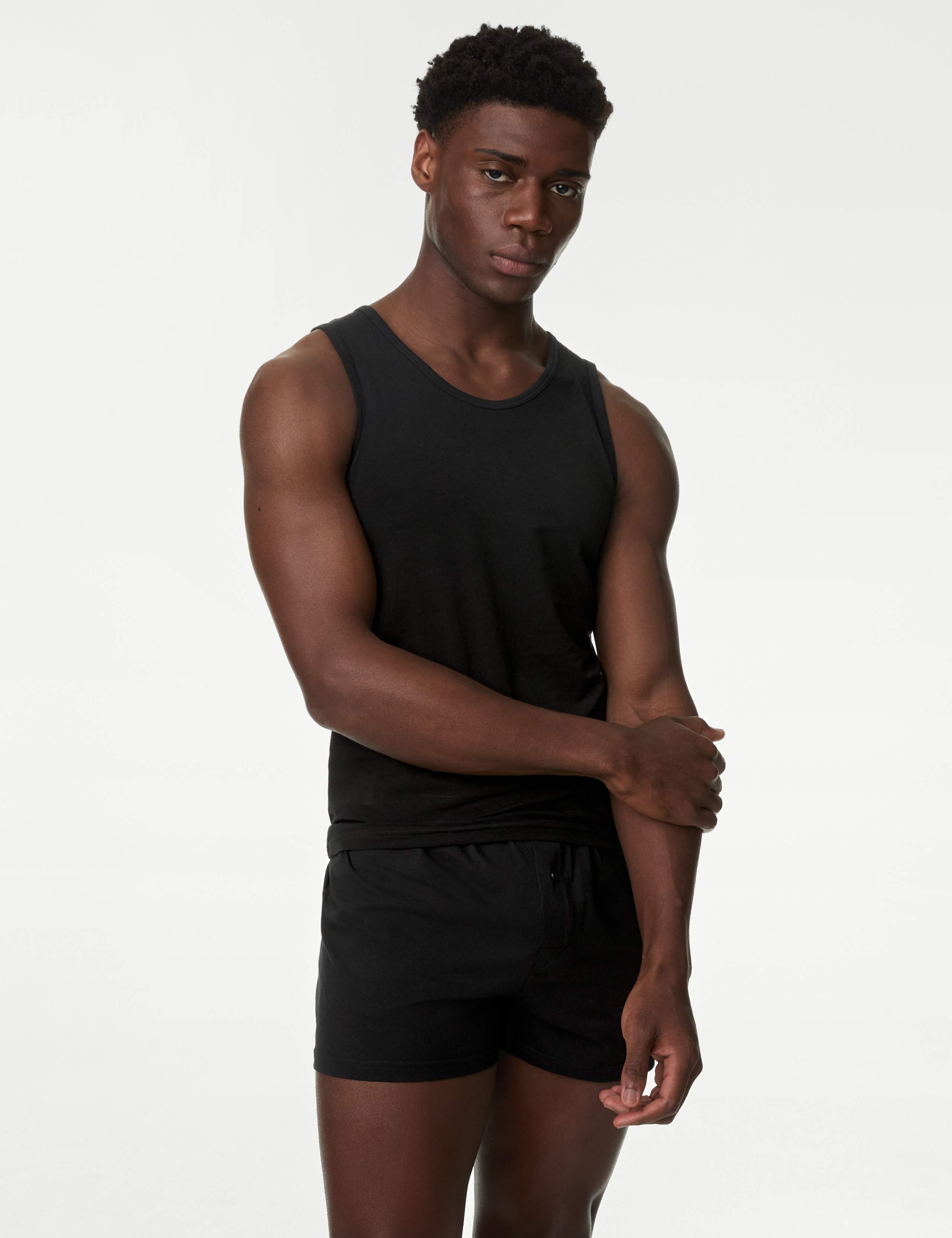 3pk Cotton Rich Cool & Fresh™ Vests 2 of 5