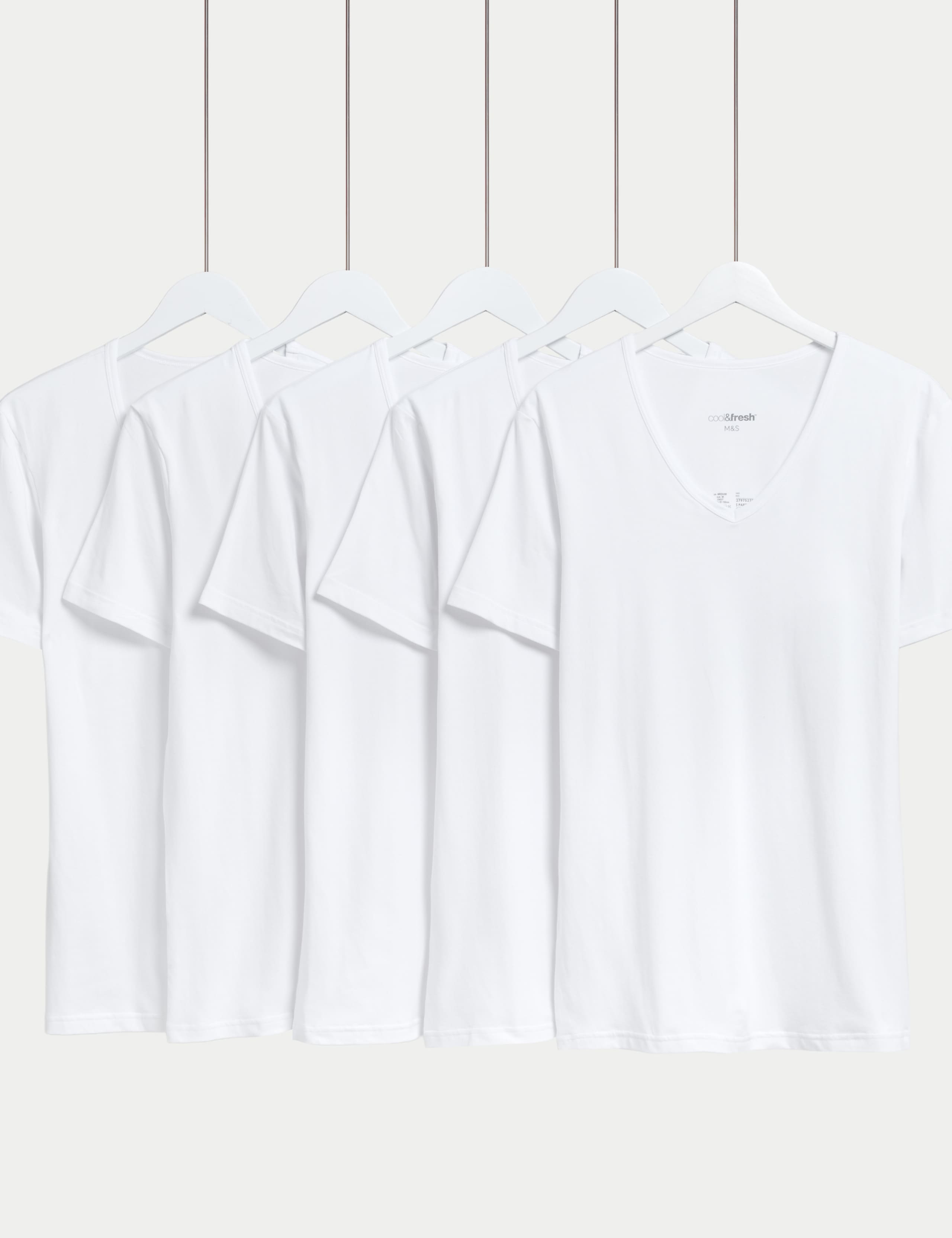 5 Pack Cool & Fresh™ V-Neck Stretch Vests 1 of 1