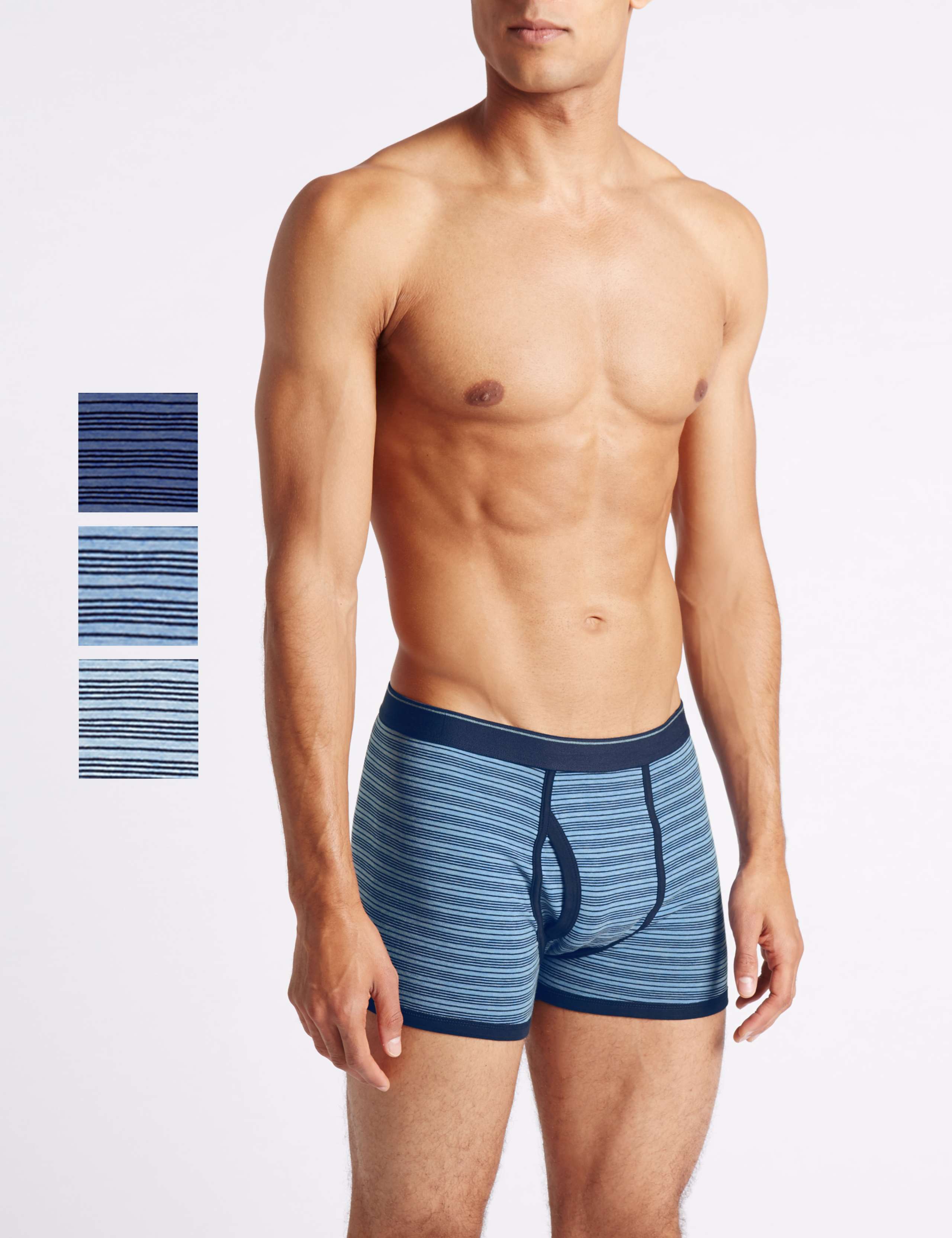 3pk Cotton Rich Striped Trunks 1 of 3
