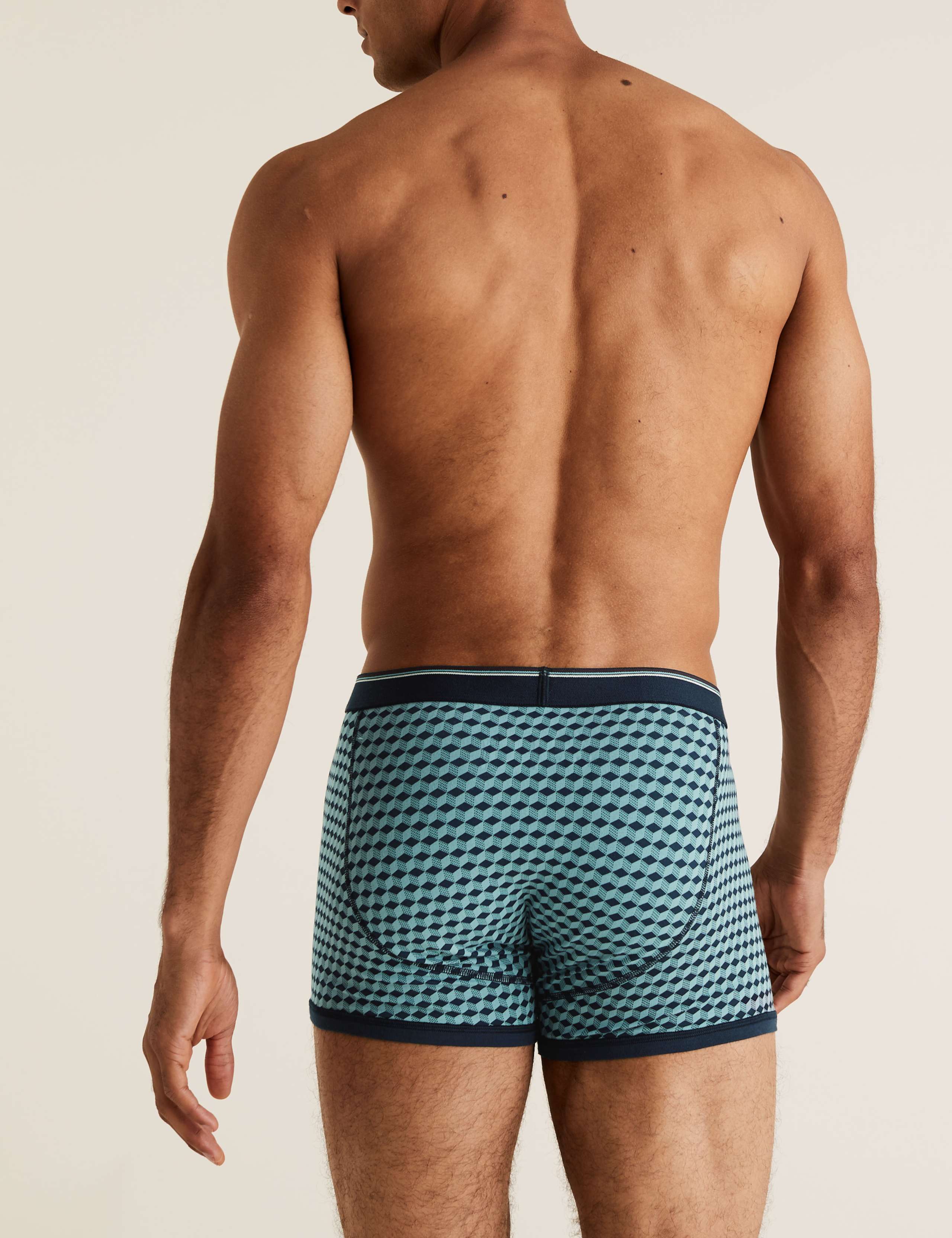3pk Cotton Stretch Cool & Fresh™ Trunks 3 of 3
