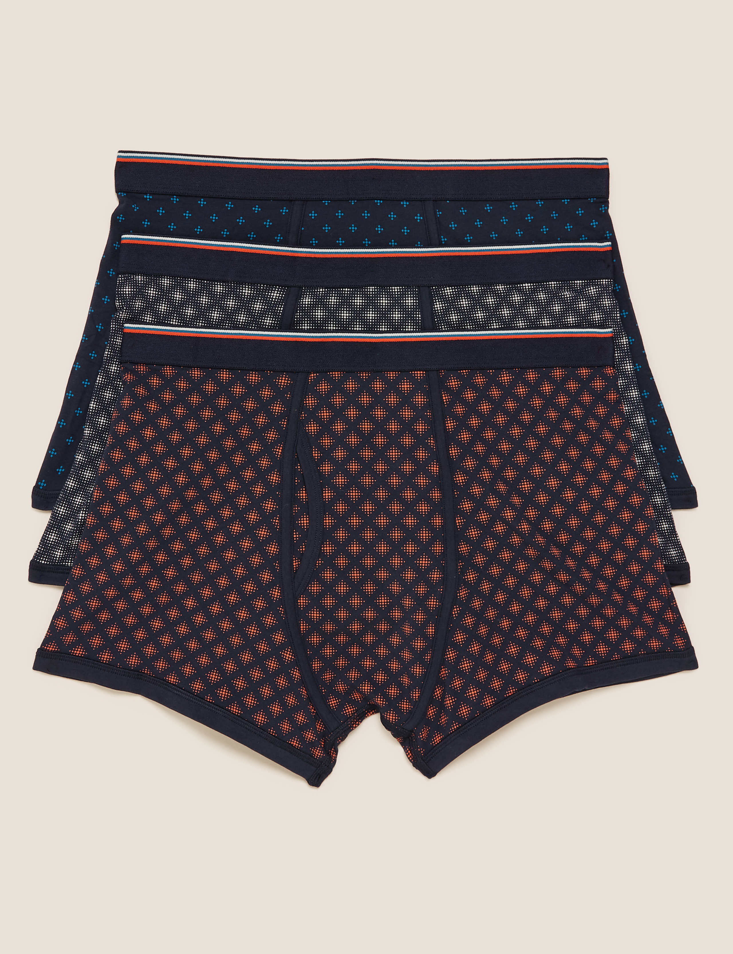 3pk Cotton Stretch Cool & Fresh™ Trunks 1 of 1
