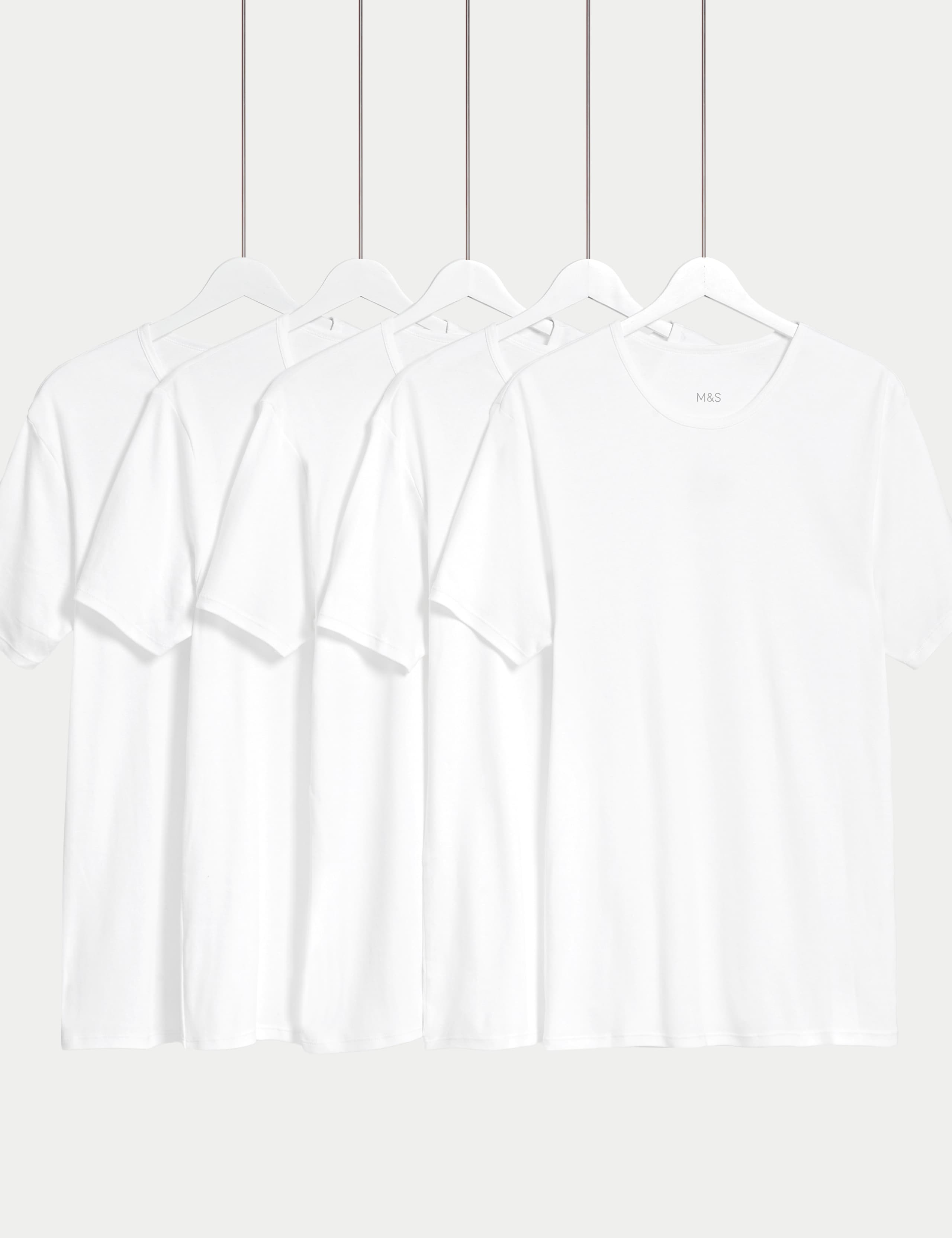 5 Pack Essential Cotton T-Shirt Vests 1 of 1