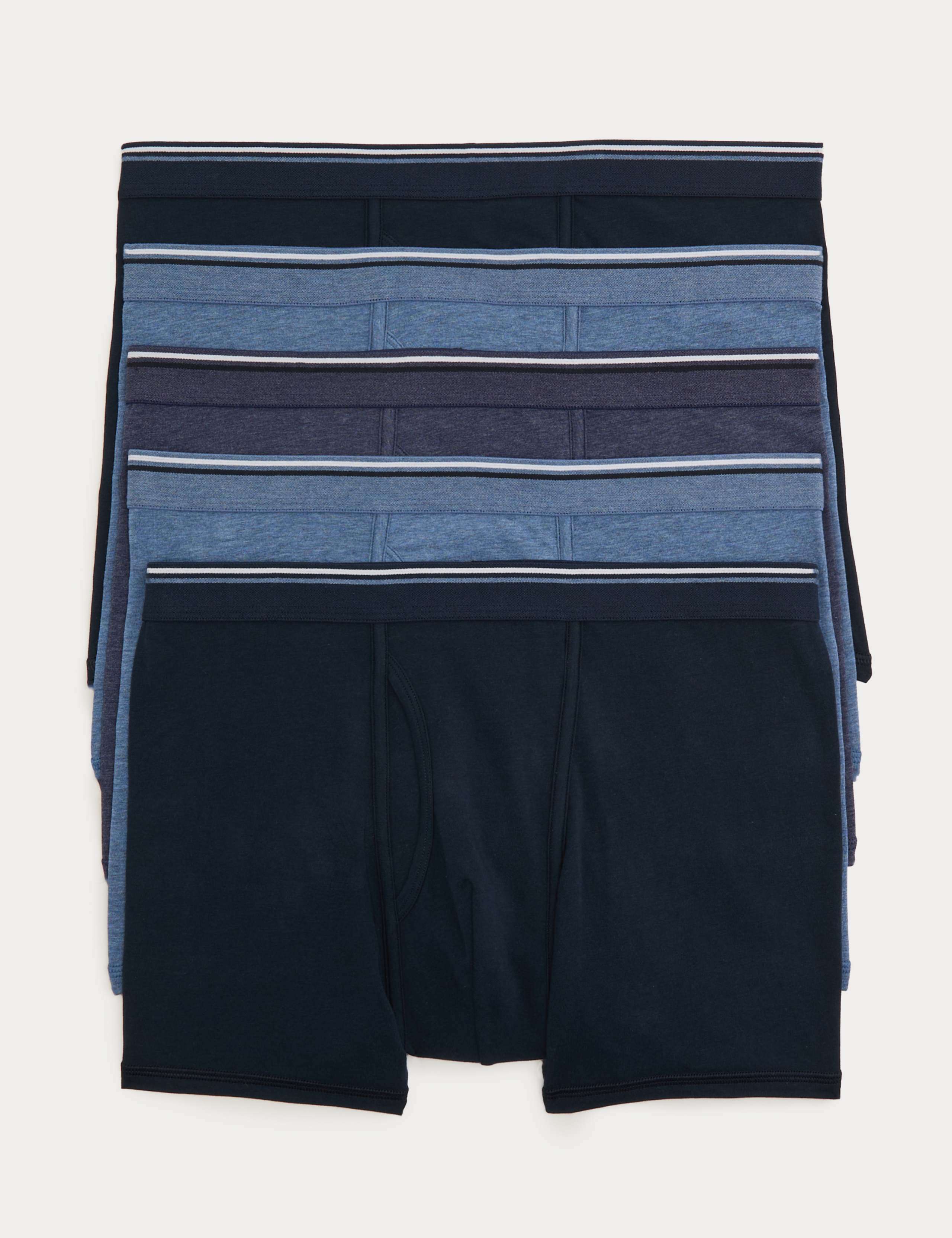 5 Pack Cotton Stretch Cool & Fresh™ Marl Trunks 1 of 2