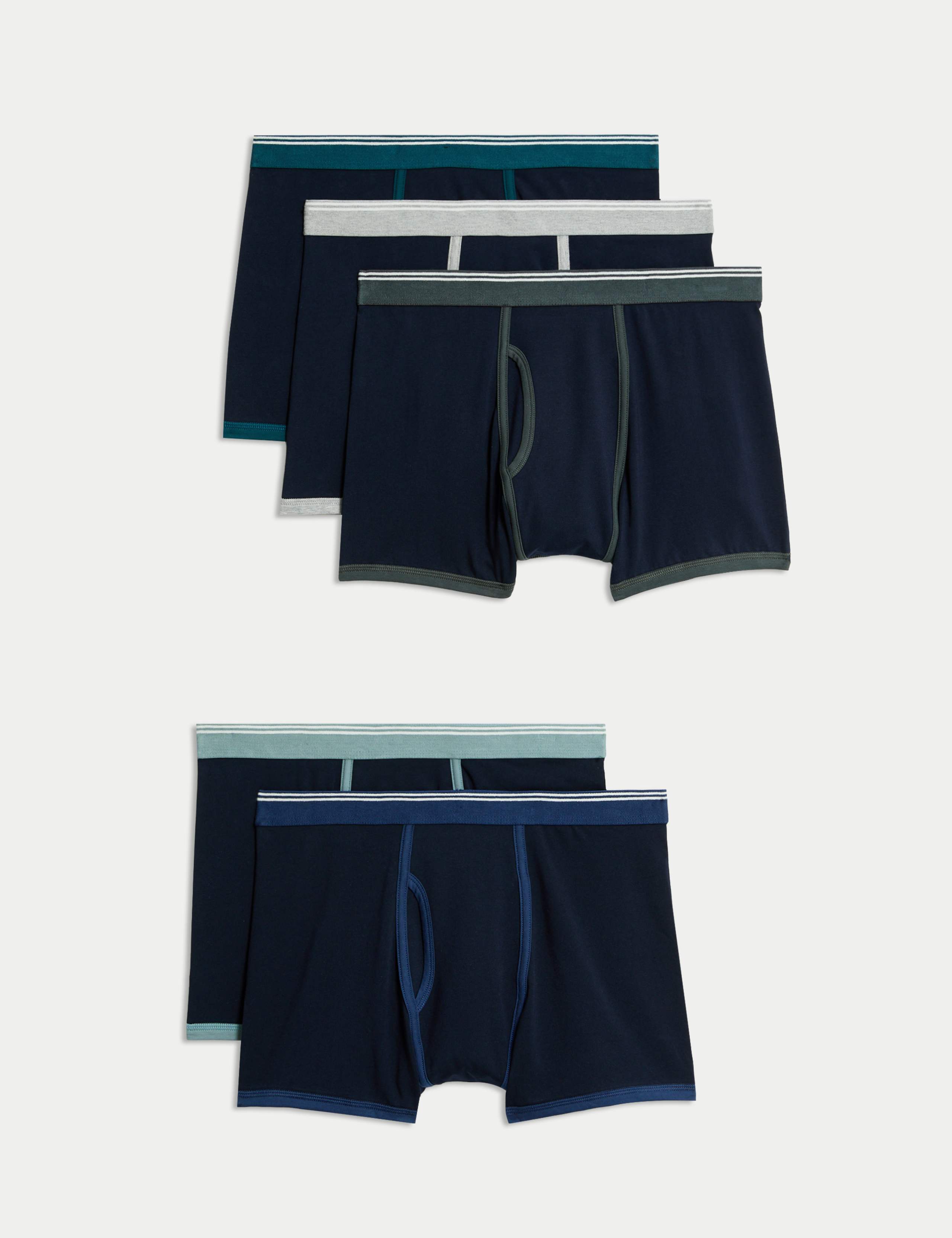5 Pack Cotton Stretch Cool & Fresh™ Trunks 1 of 1