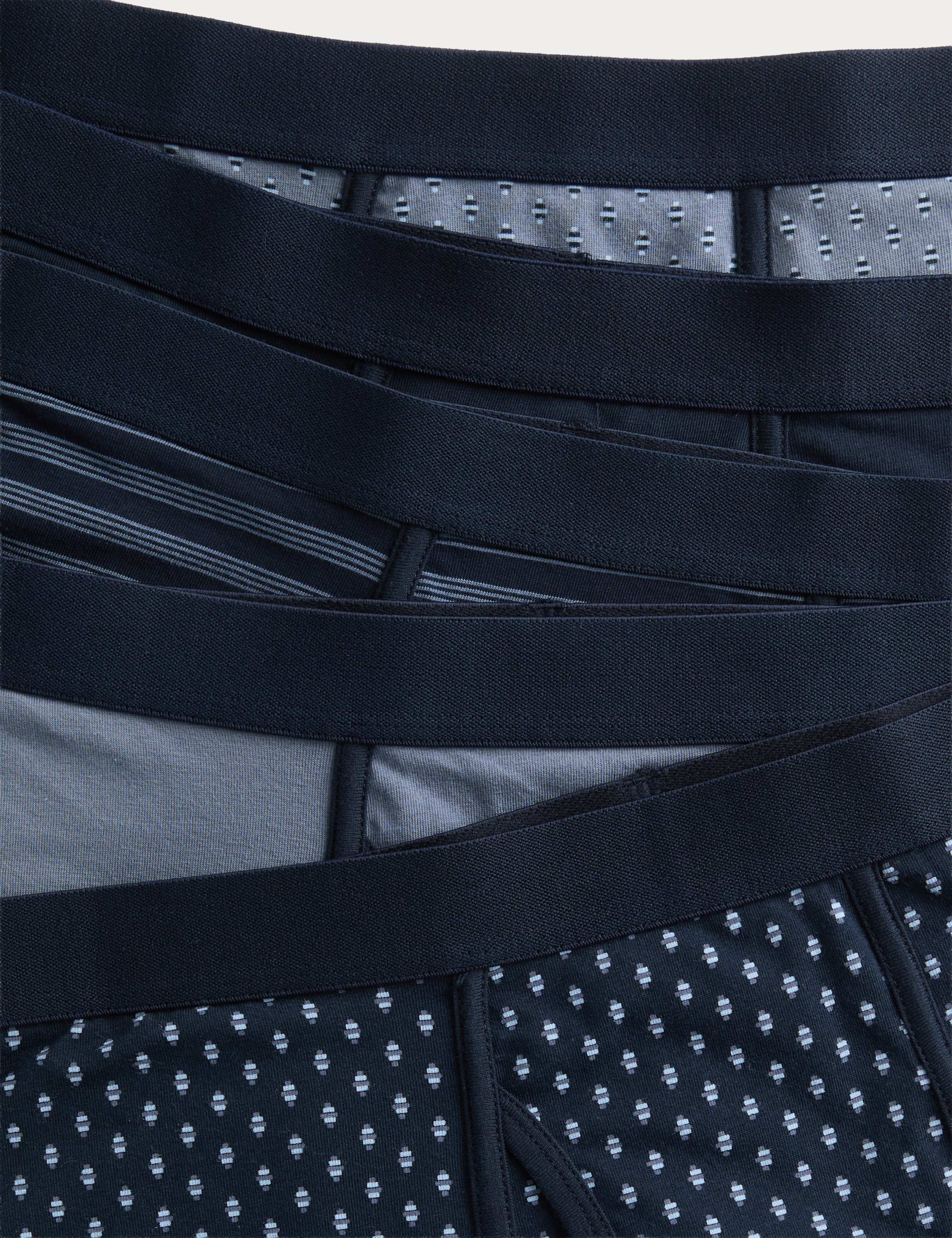 5 Pack Cotton Stretch Geometric Trunks 4 of 4