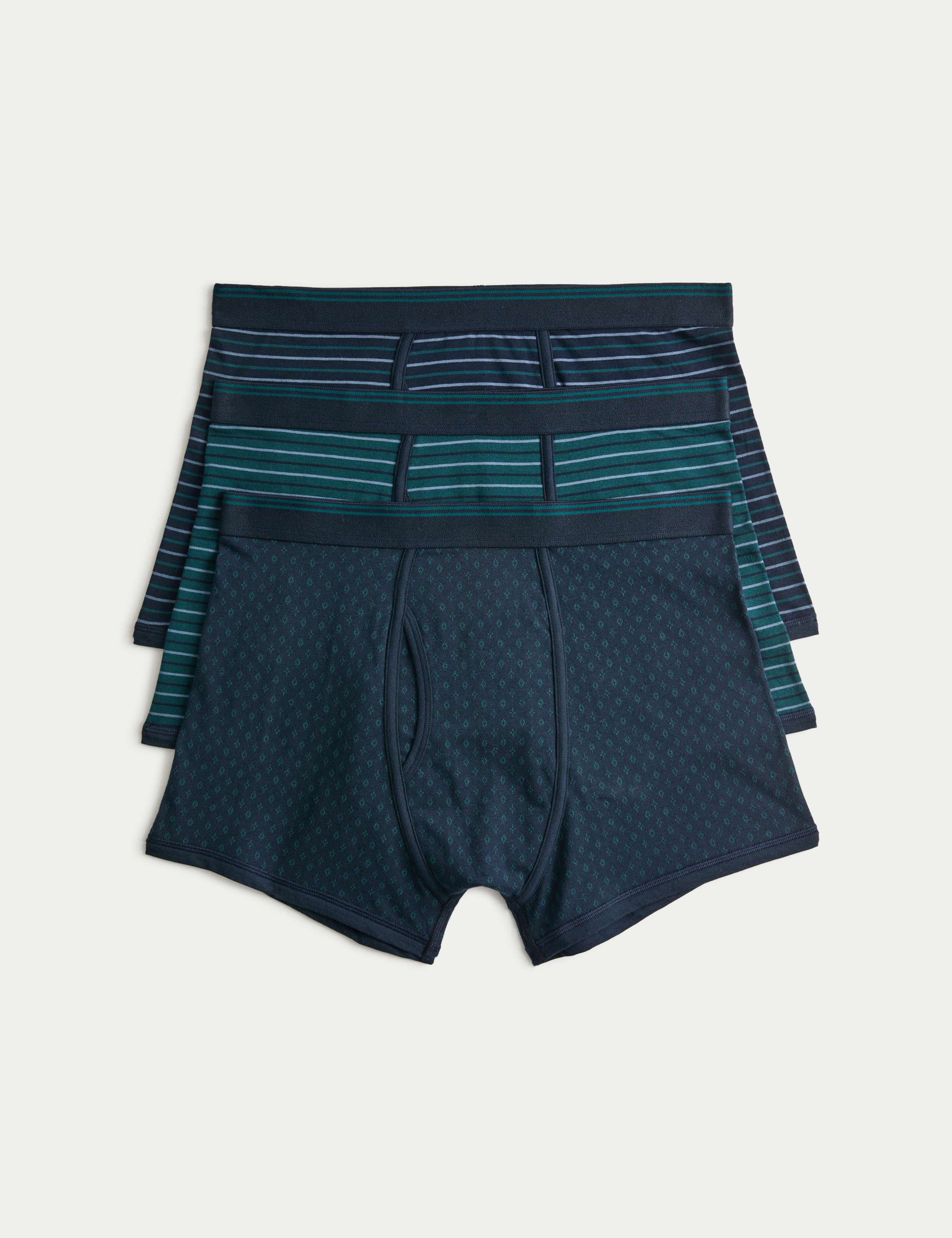 3 Pack Cotton Stretch Cool & Fresh™ Trunks 1 of 2