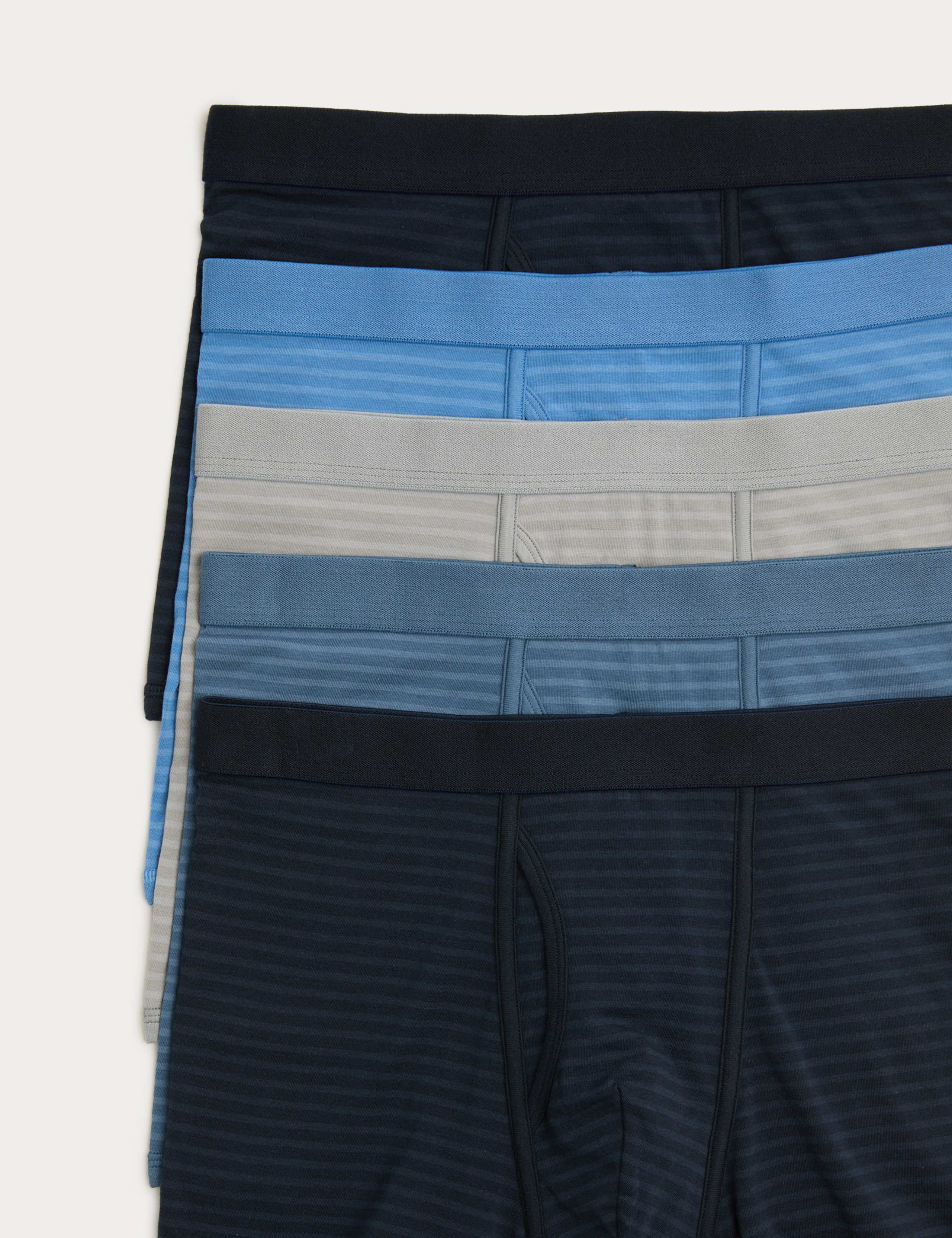 5-Pack Cotton Stretch Cool & Fresh™ Trunks 2 of 2