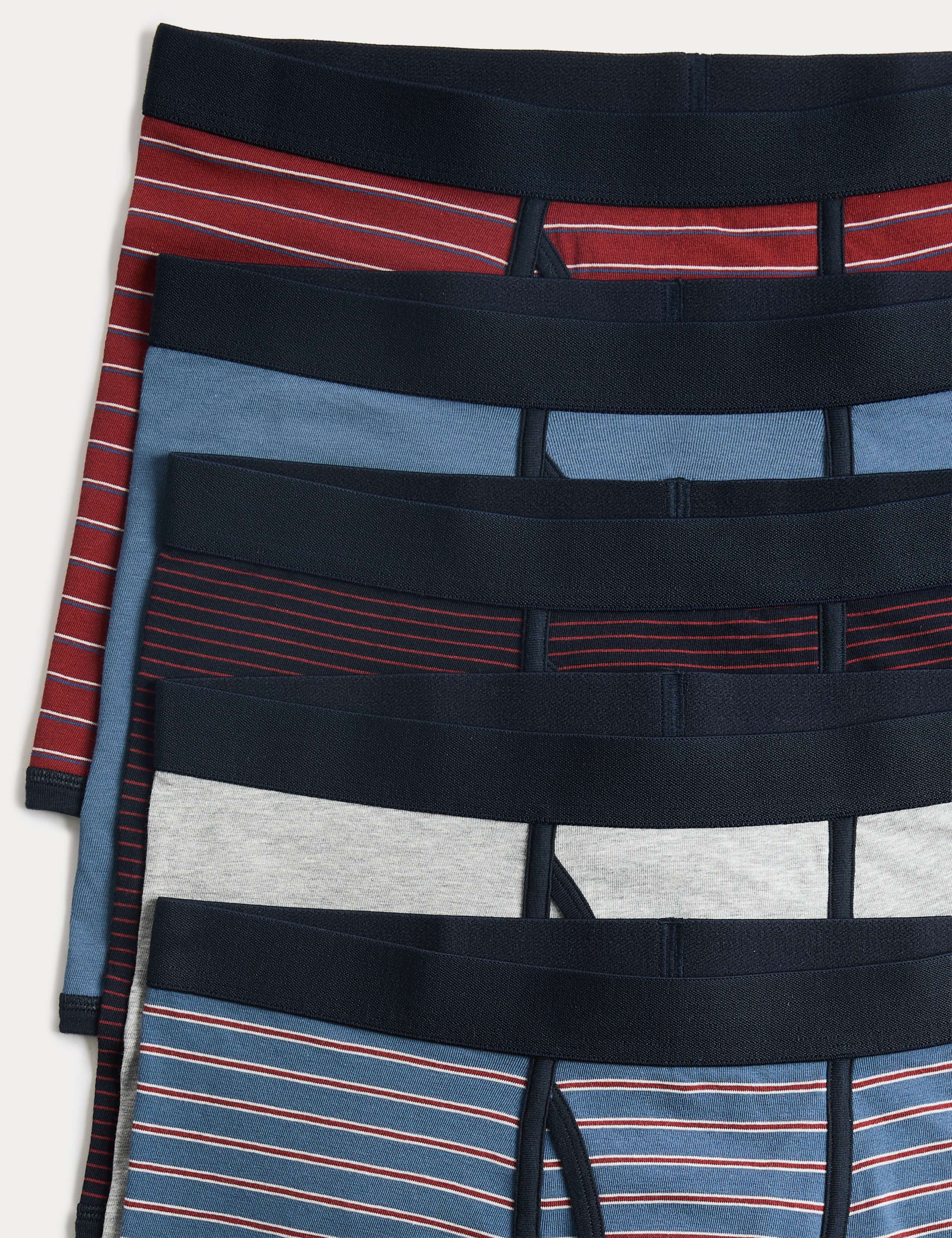 5 Pack Cotton Stretch Striped Trunks 2 of 2