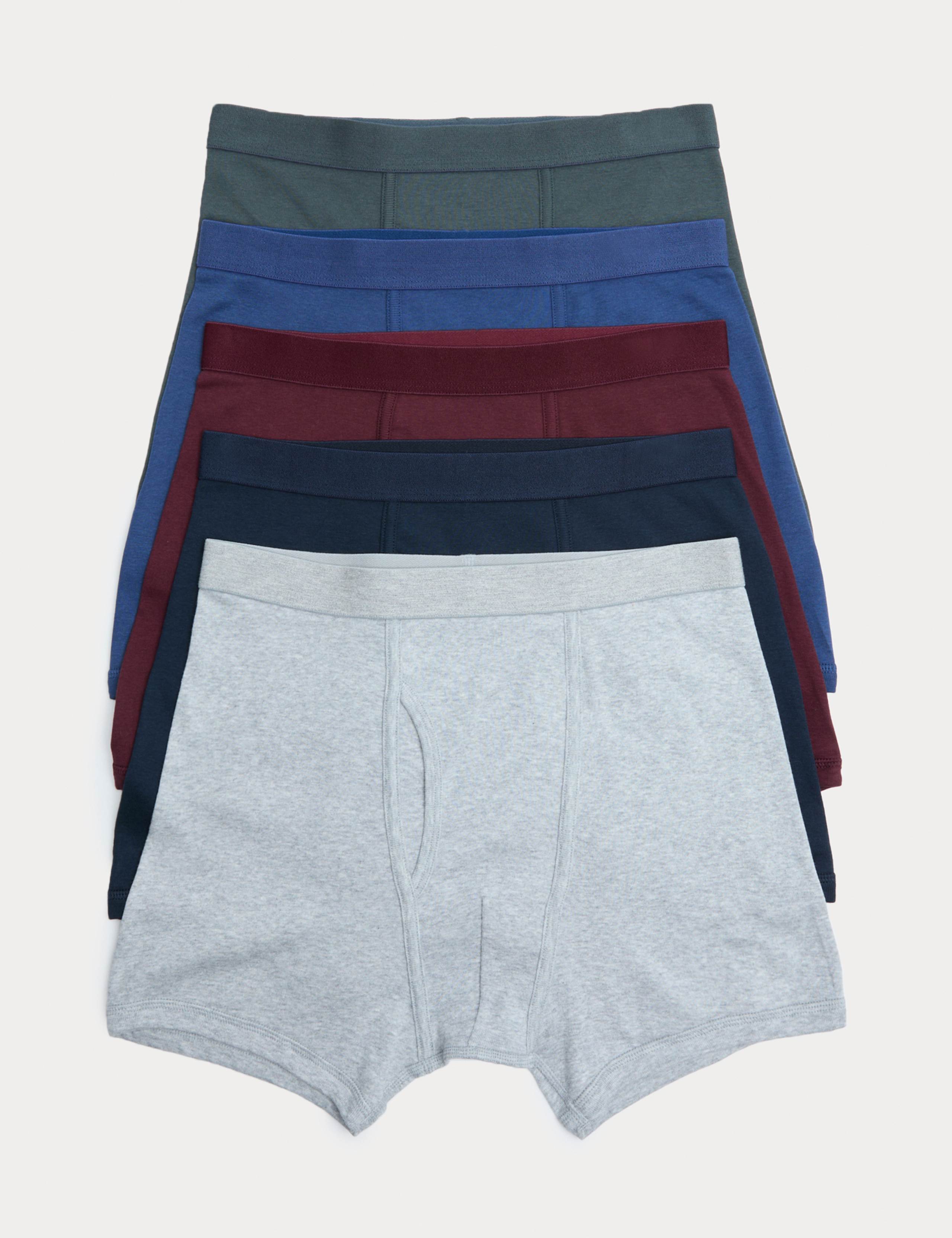 5 Pack Pure Cotton Cool & Fresh™ Trunks 2 of 4