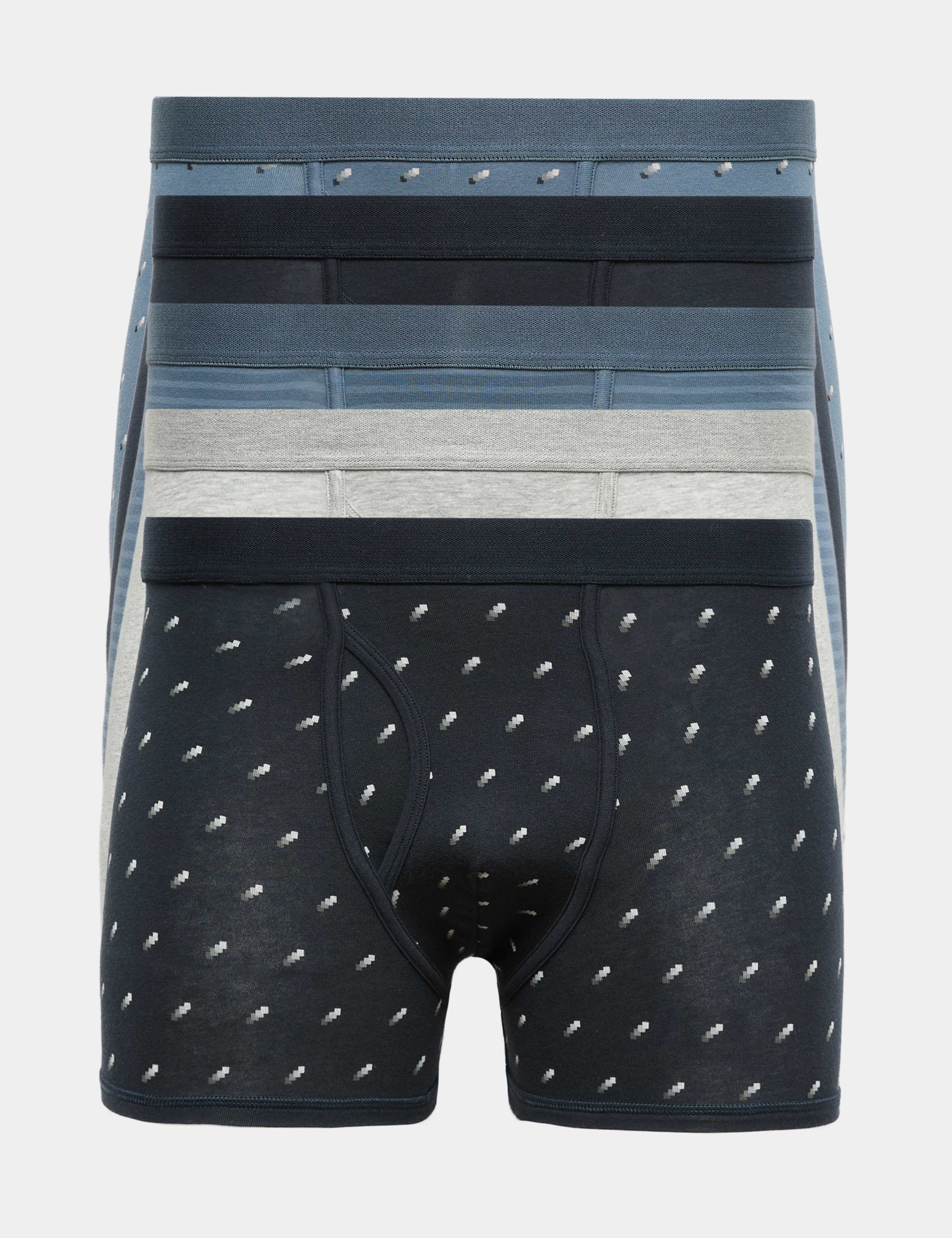 5 Pack Cotton Stretch Geo Print Trunks 1 of 1