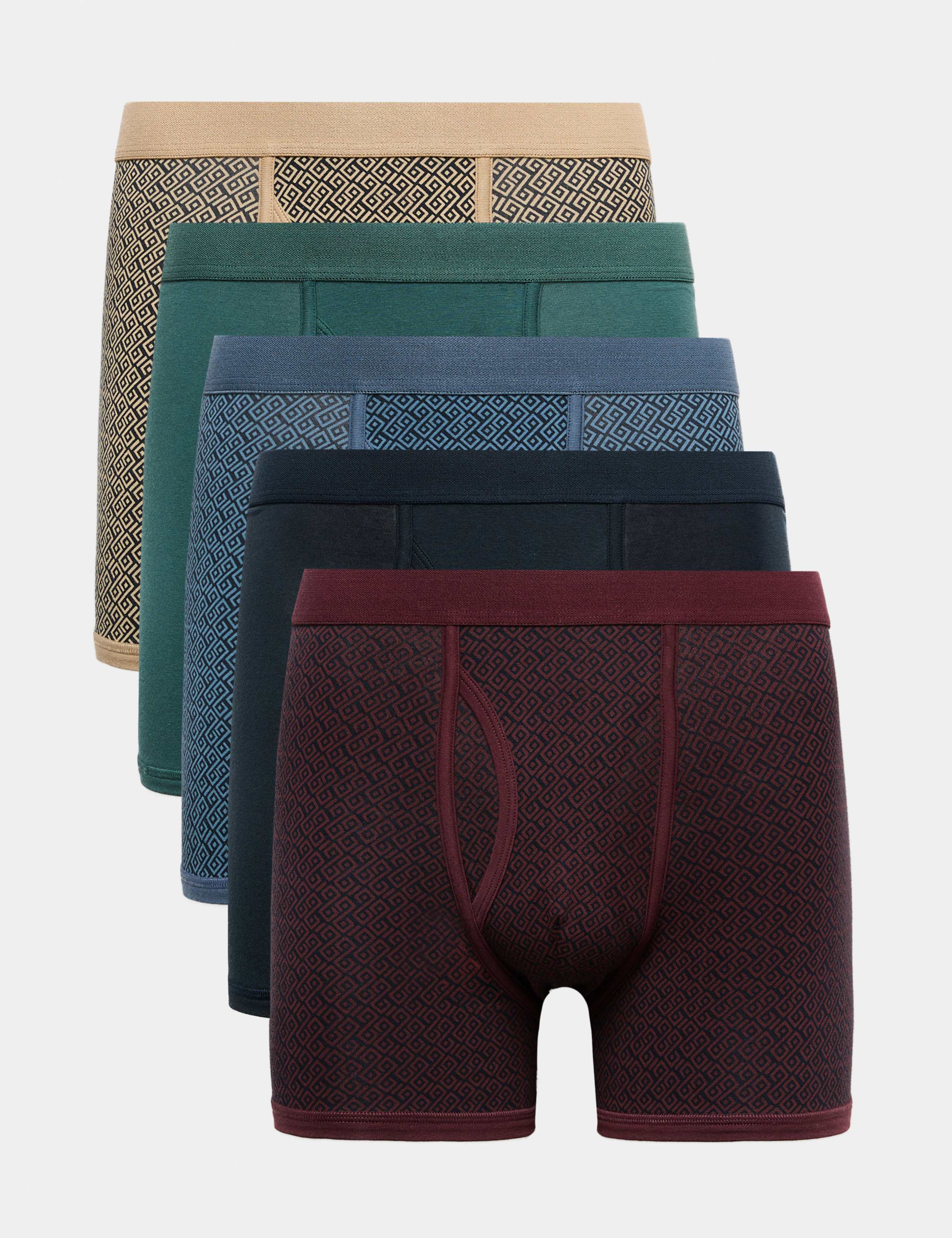 5pk Cotton Stretch Geometric Trunks 1 of 1