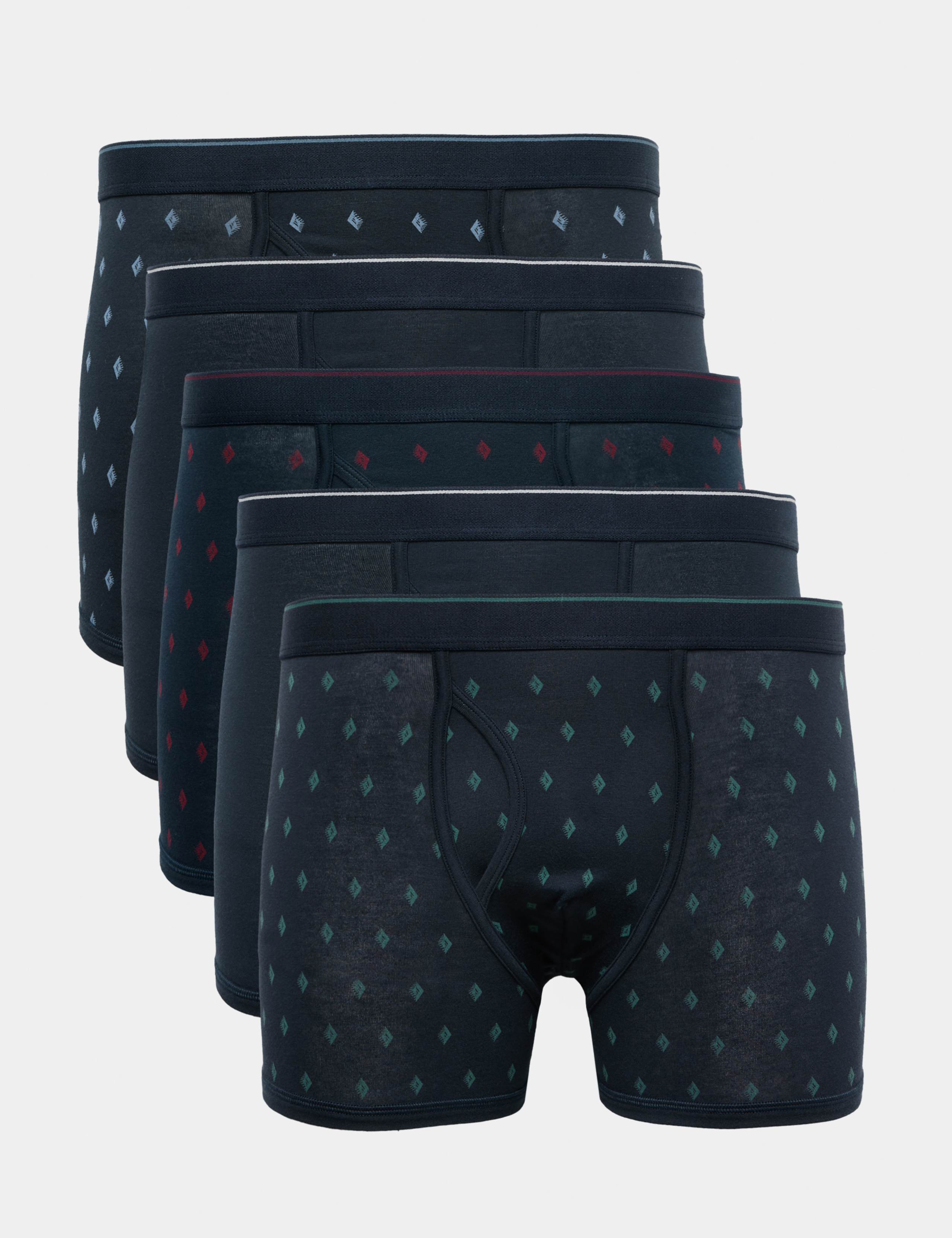 5 Pack Cotton Stretch StayNew™ Diamond Trunks 1 of 1