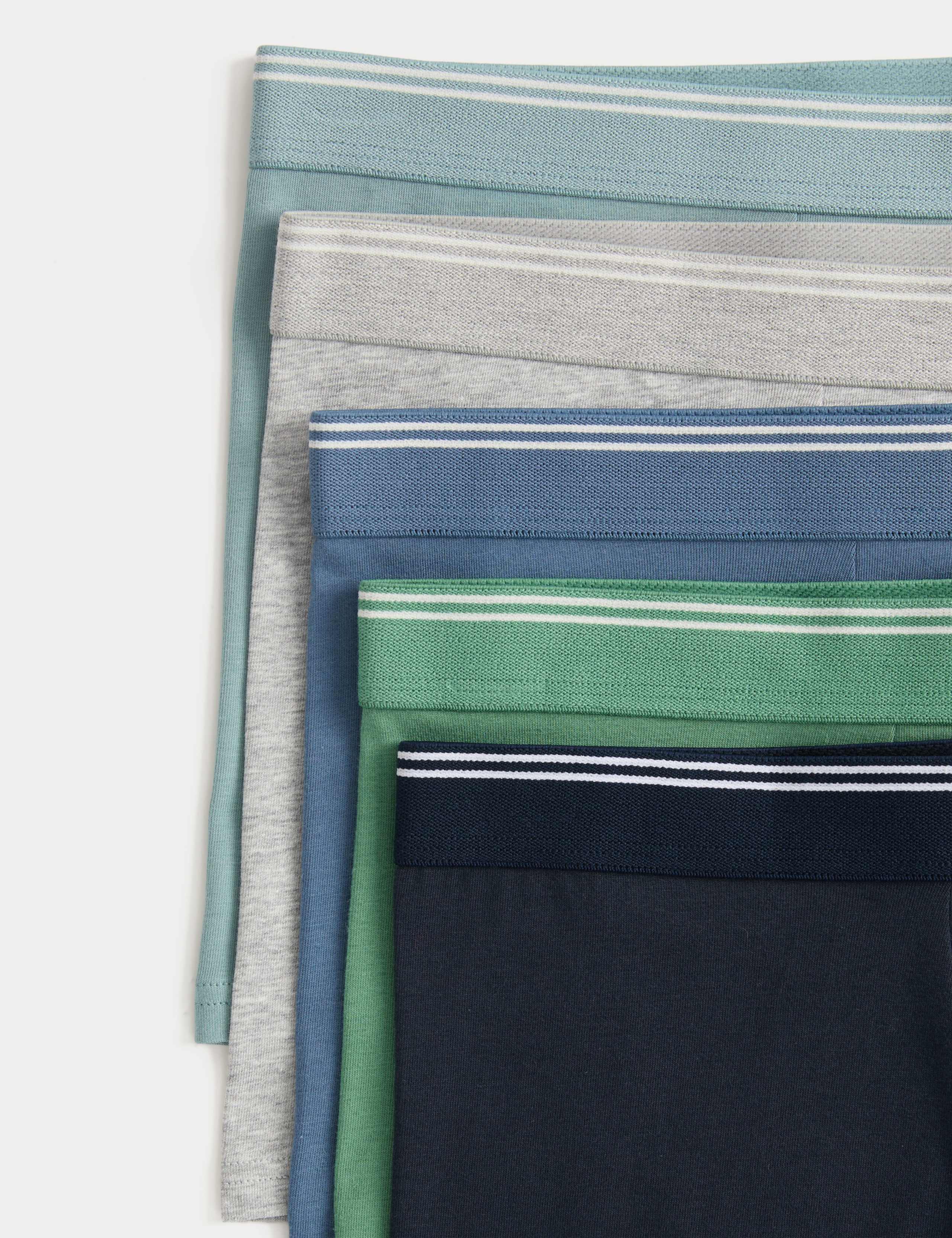 5 Pack Cotton Stretch Striped Hipsters 2 of 2