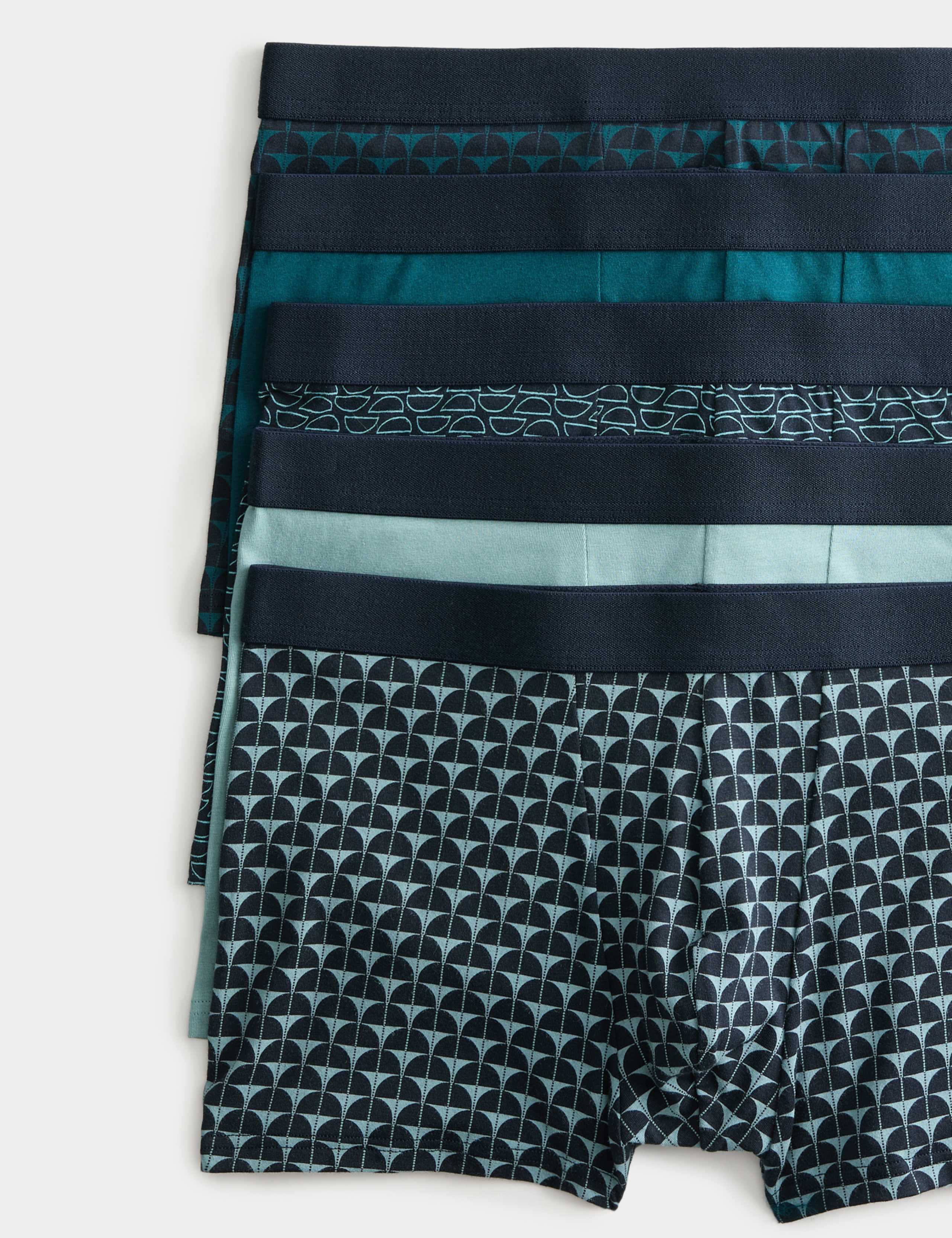 5 Pack Cotton Stretch Geometric Hipsters 2 of 2