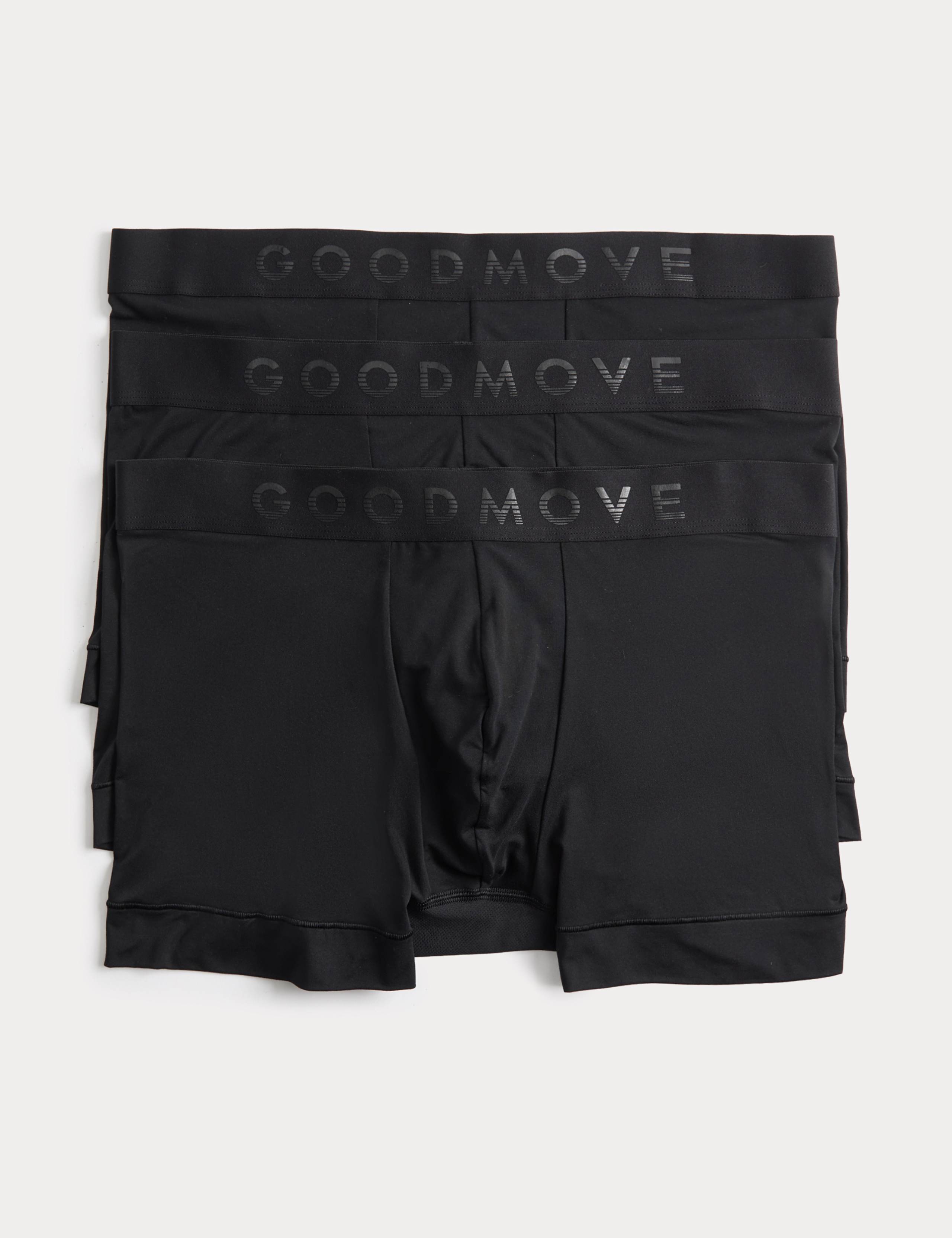 3 Pack Stretch Sports Trunks 1 of 2