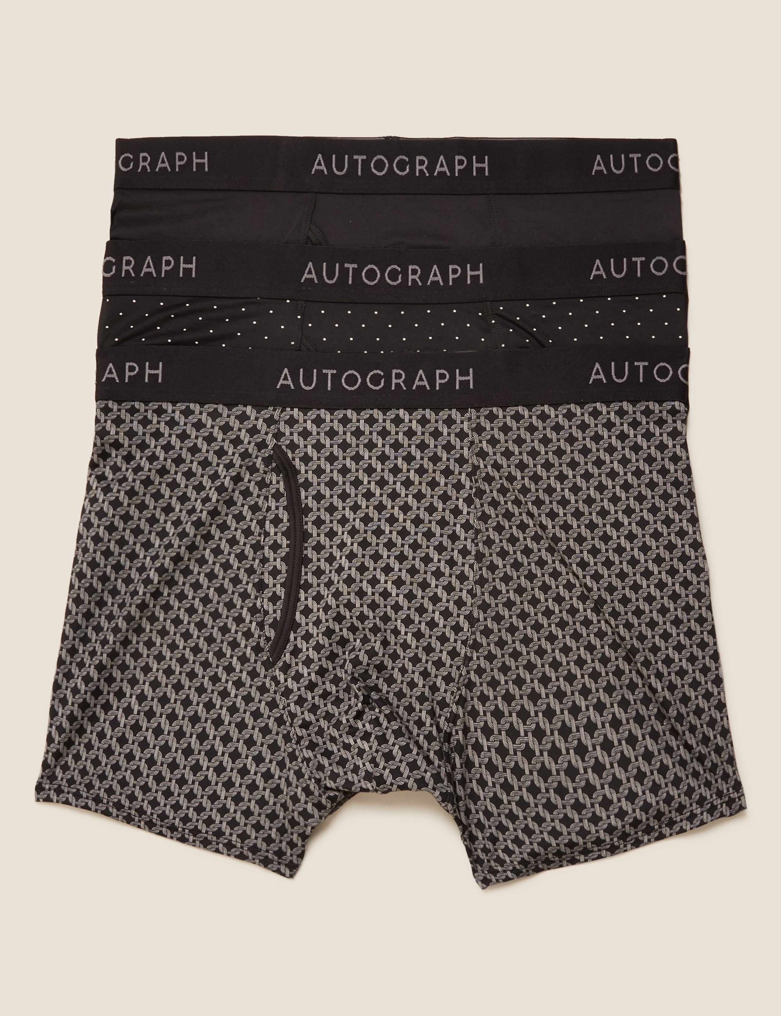 3pk Microskin Chain Print Trunks 1 of 4