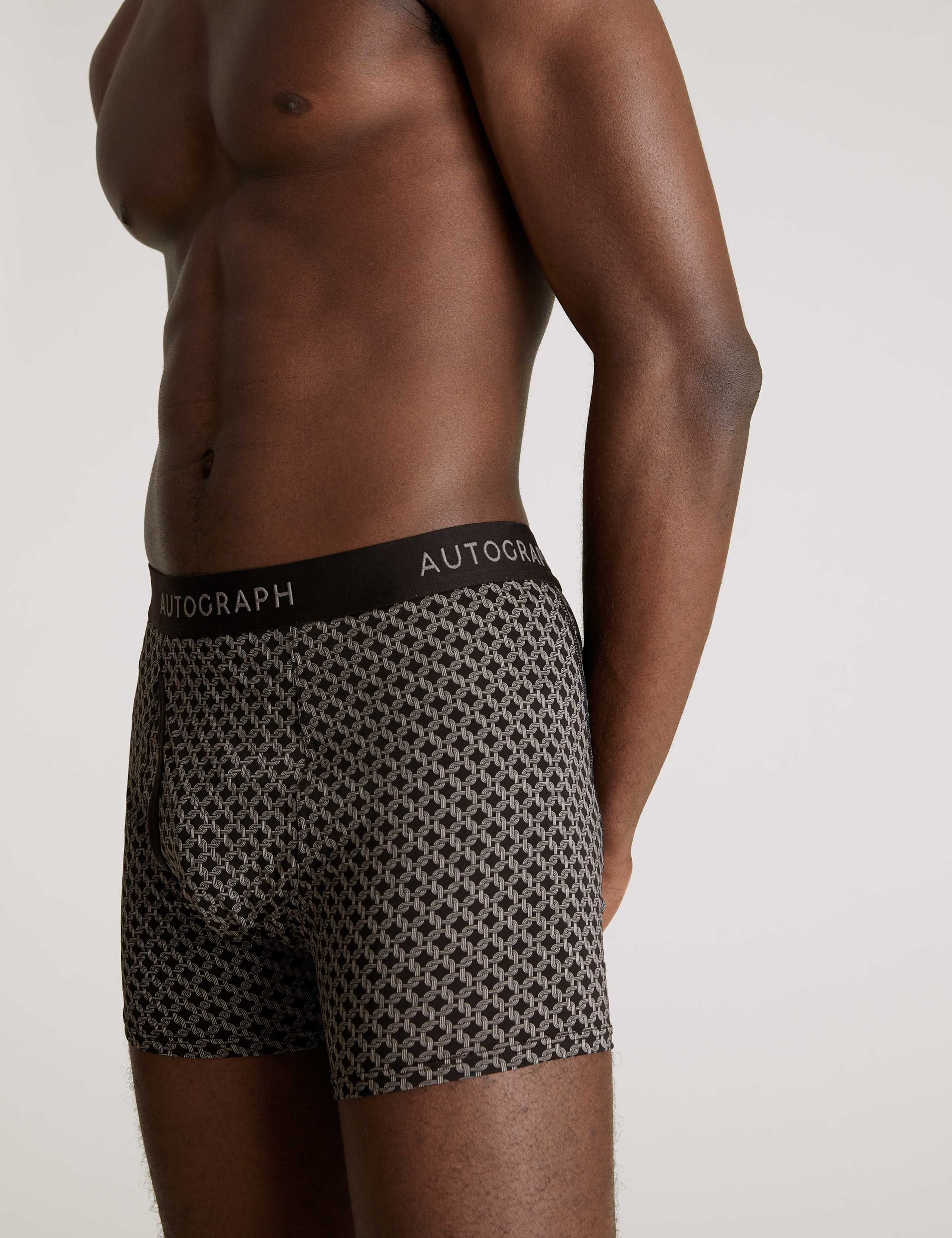 3pk Microskin Chain Print Trunks 2 of 4
