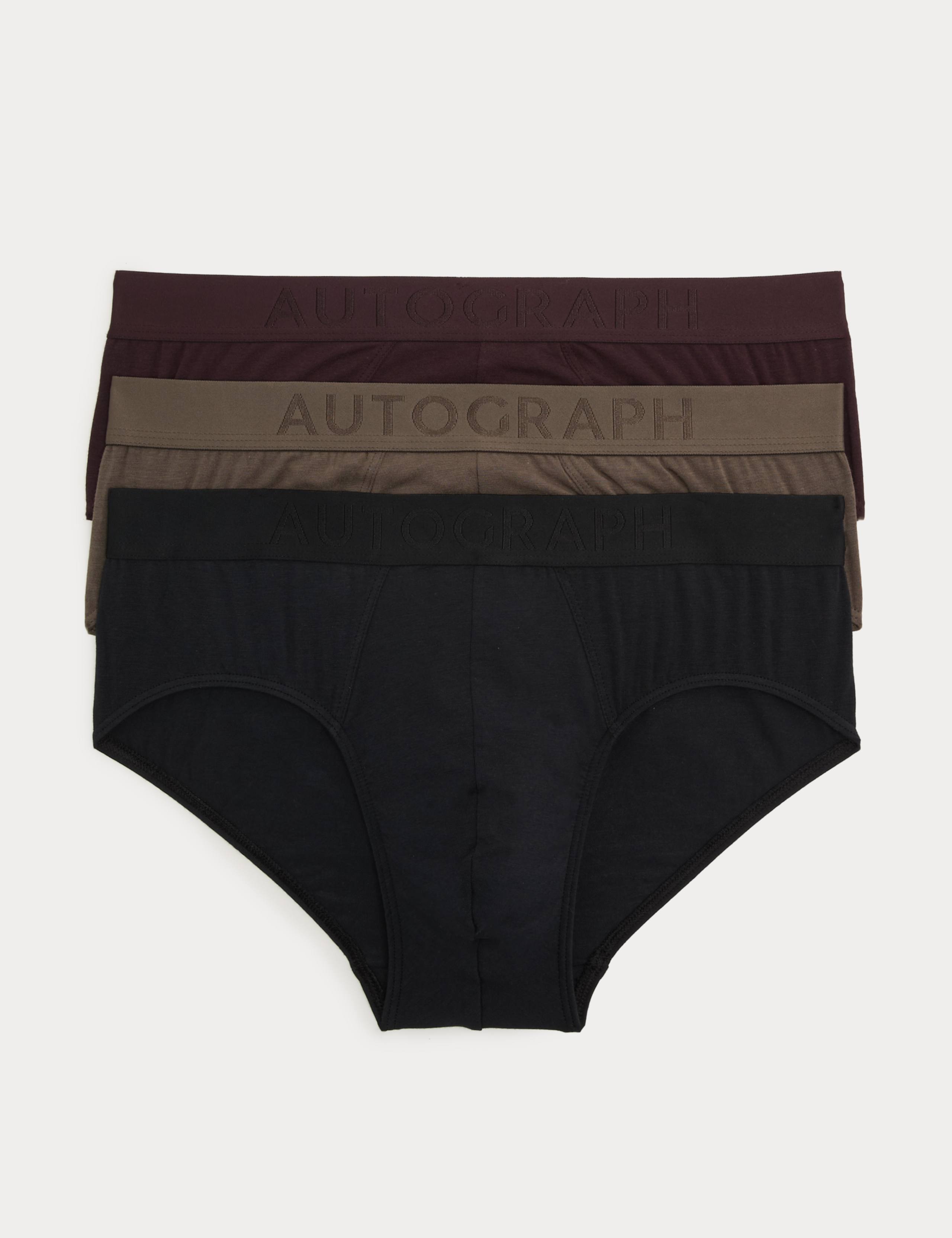 3 Pack Supima Cotton Modal Supersoft Briefs 1 of 4