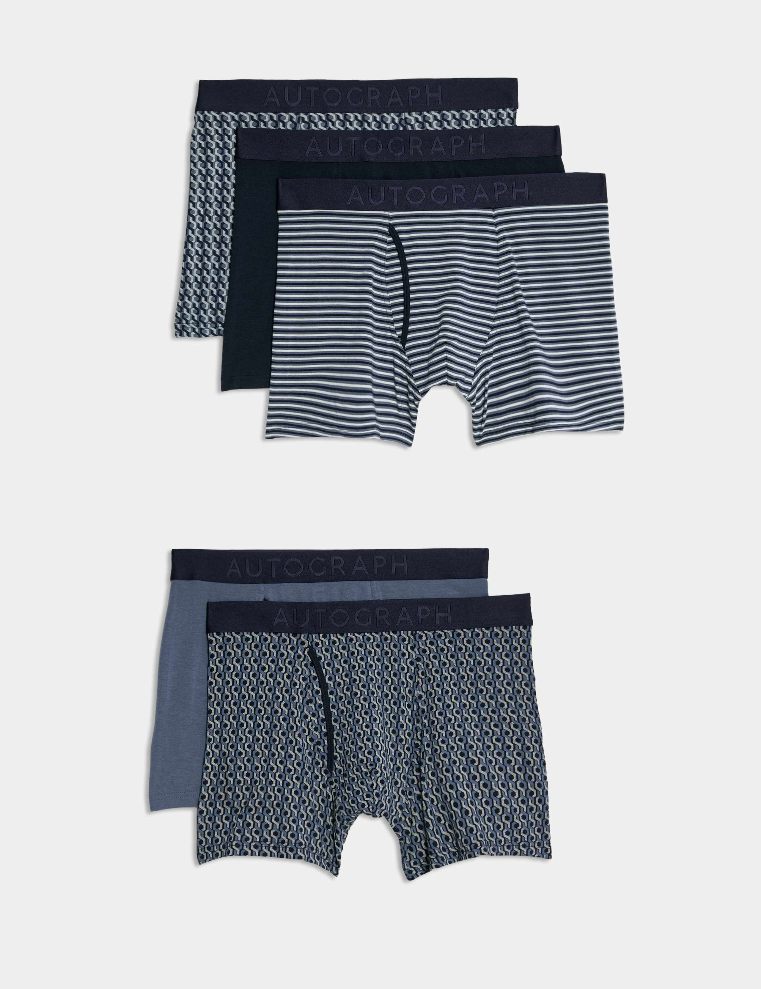 5pk Supima® Cotton Modal Stretch Trunks 3 of 5