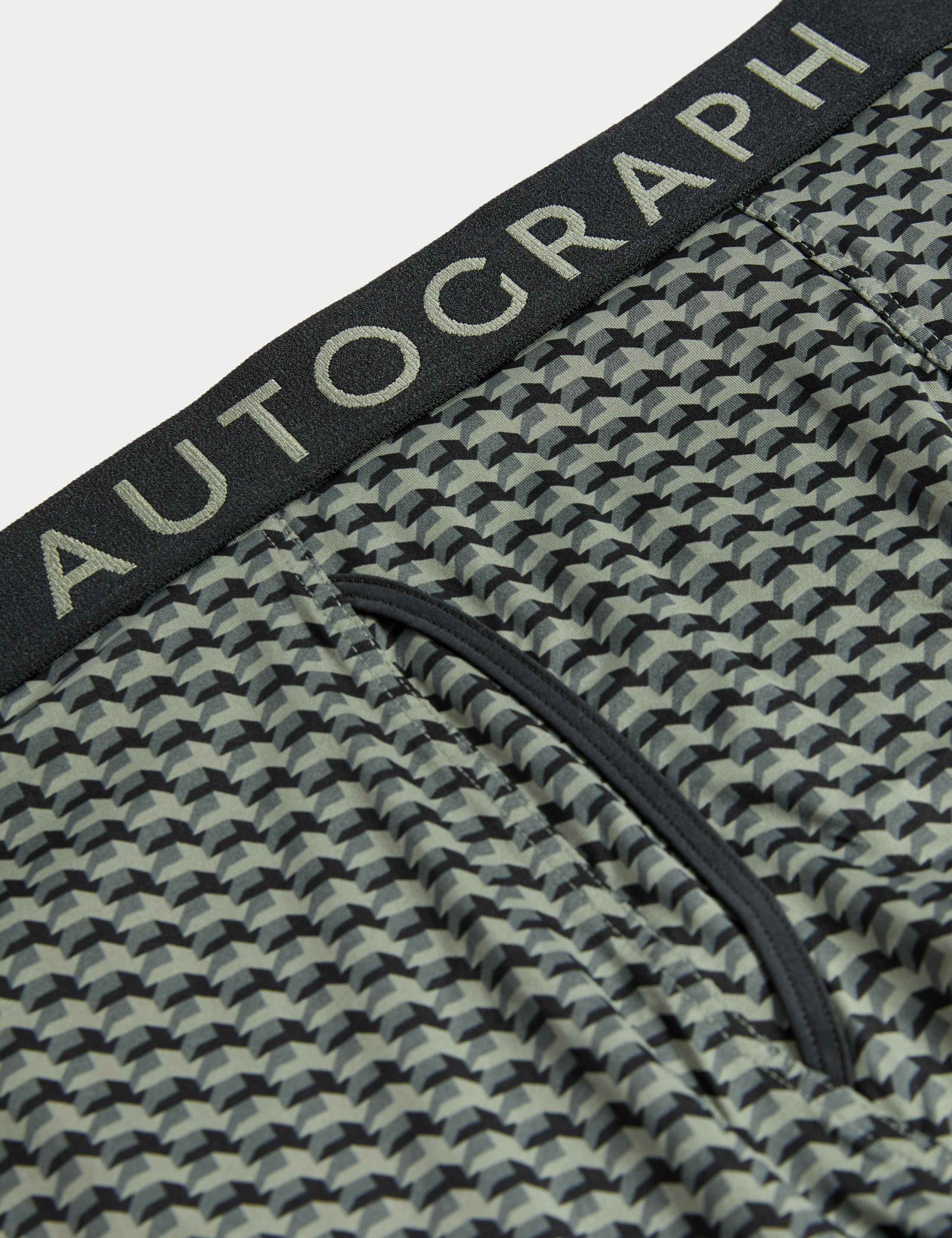 5 Pack Microskin Geometric Stretch Trunks 6 of 6