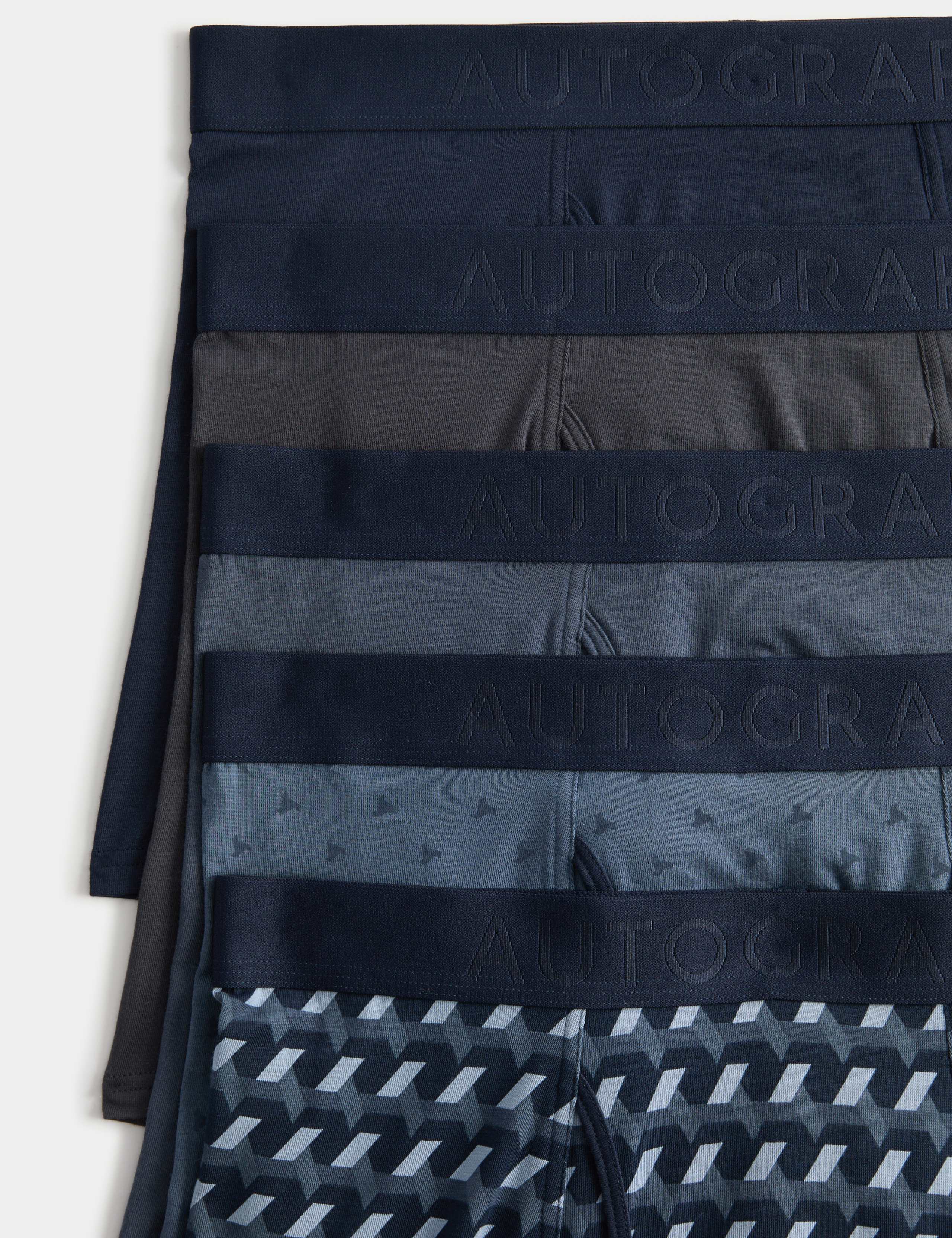 5pk Supima® Cotton Modal Geometric Trunks 2 of 2
