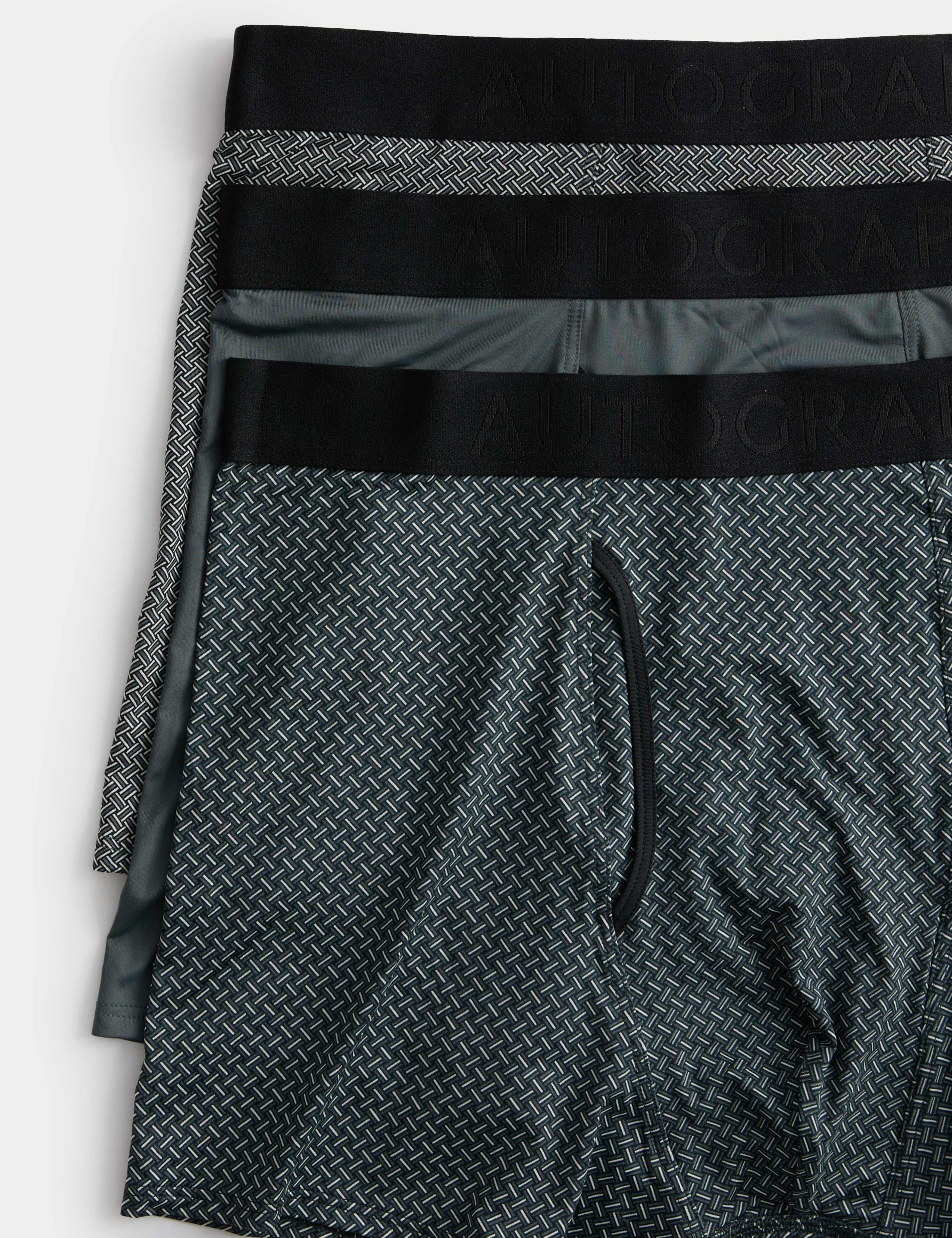 3pk Microskin Geometric stretch Trunks 2 of 2