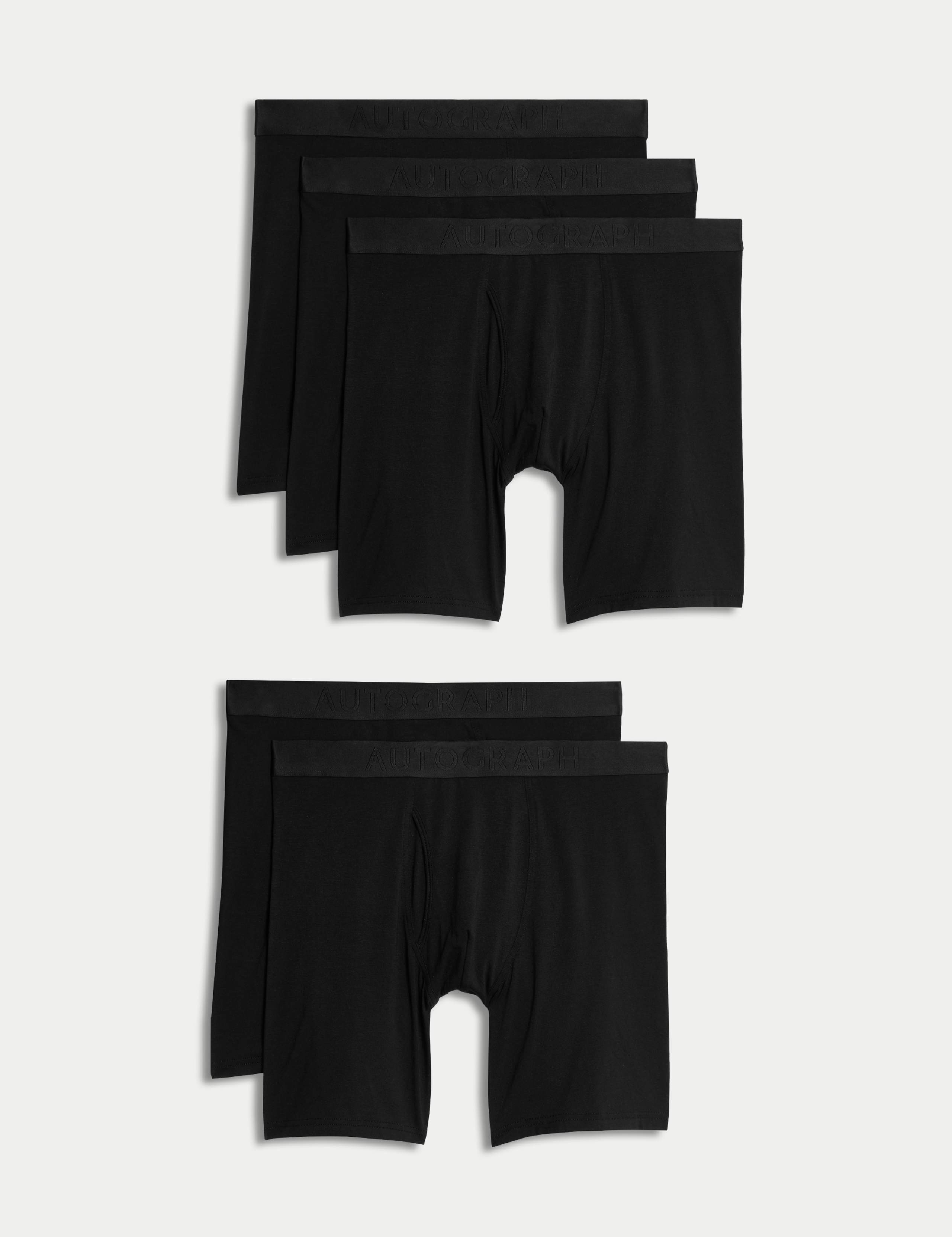 5pk Supima Cotton Modal Longer Length Trunks 3 of 6