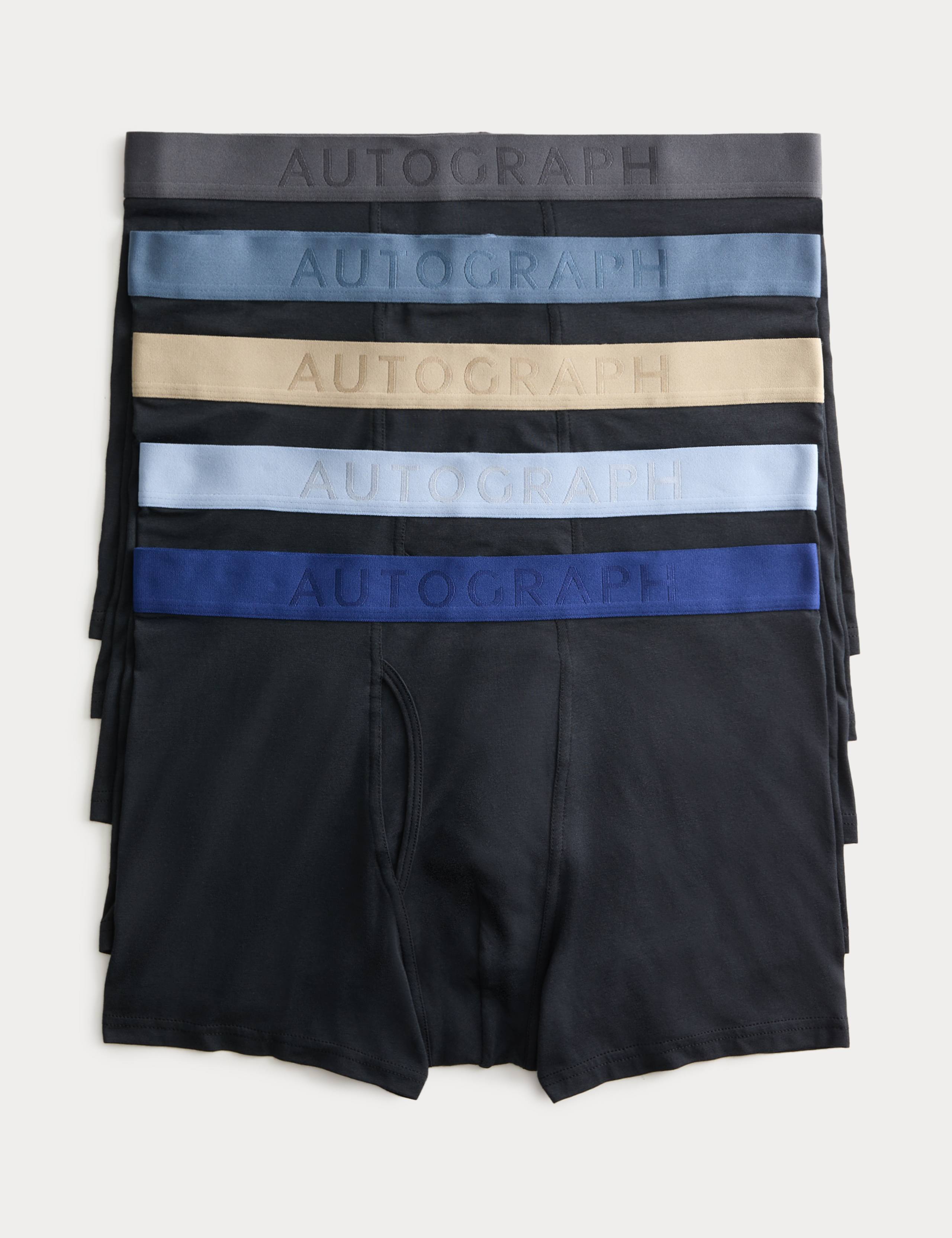 5 Pack Supersoft Cotton Trunks 1 of 2