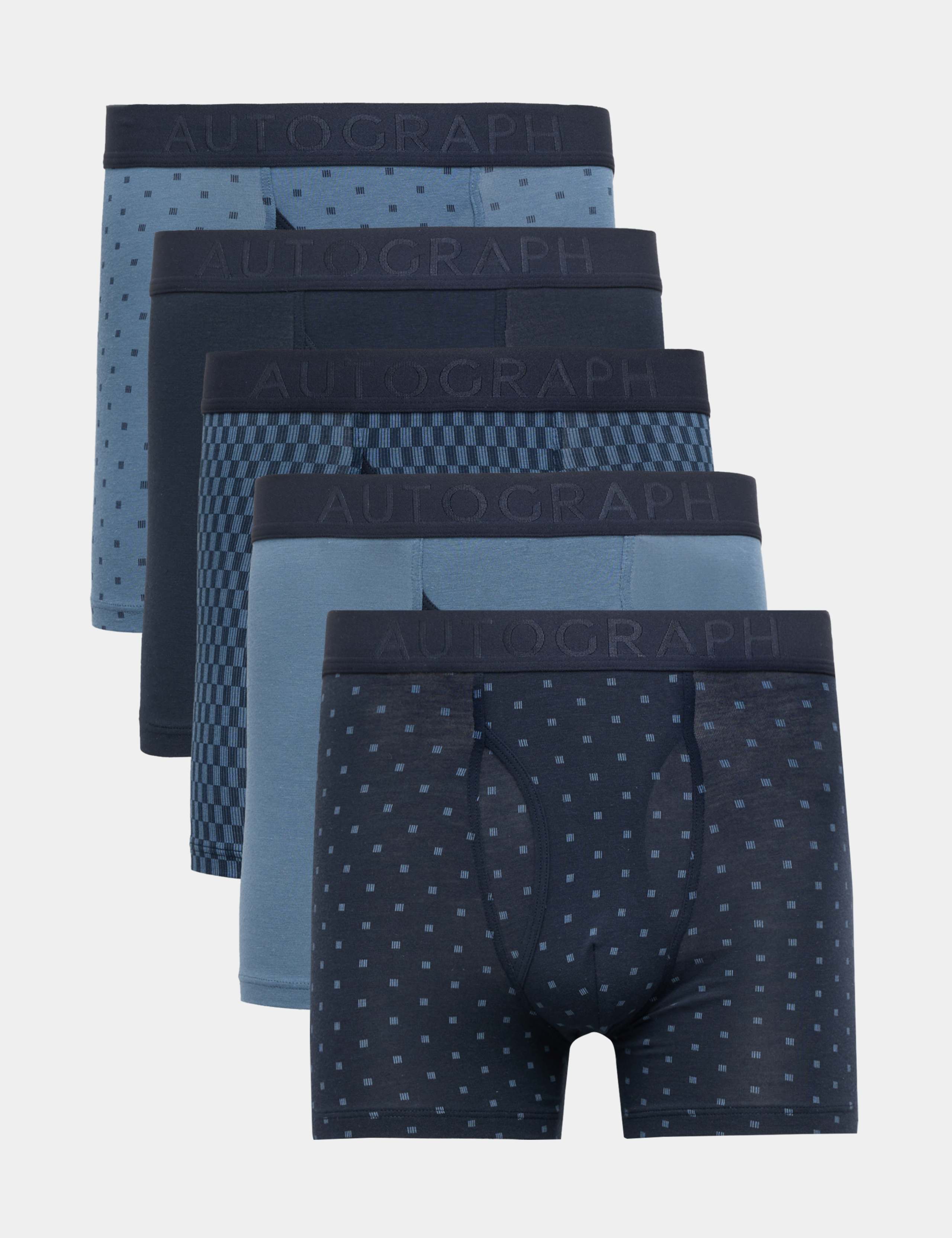 5 Pack Supersoft Geometric Trunks 1 of 1