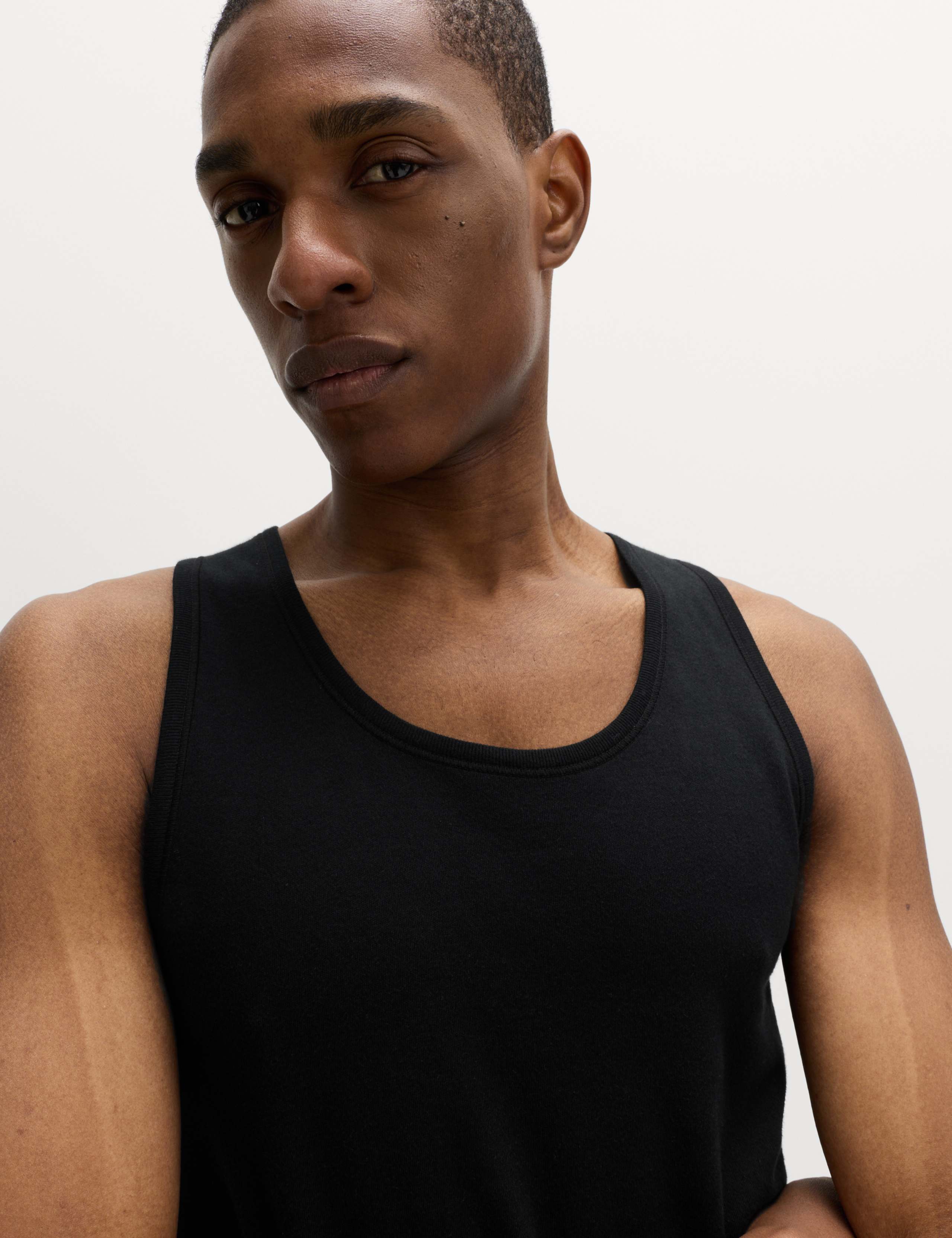 3 Pack Pure Cotton Sleeveless Vests 2 of 4