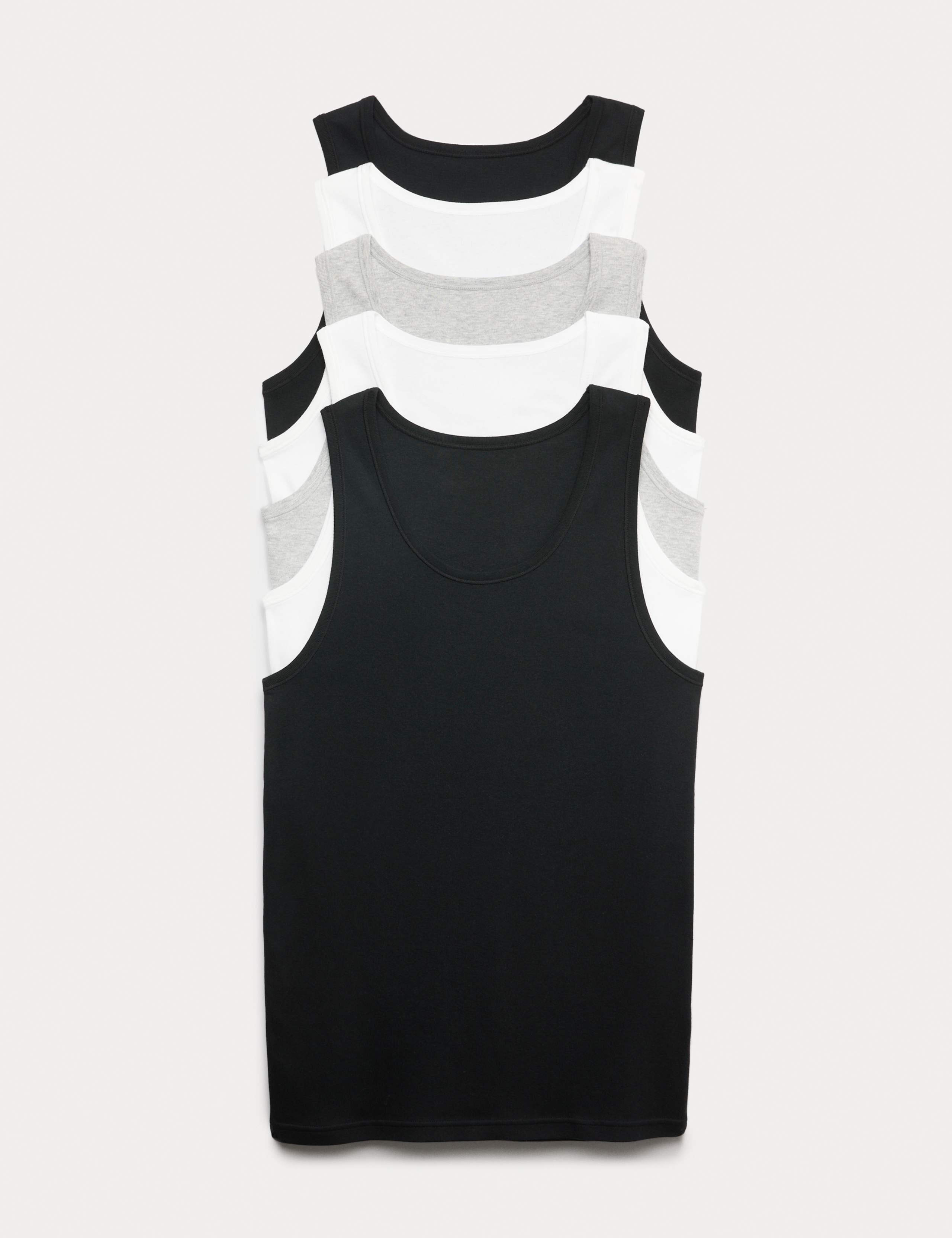 5pk Pure Cotton Sleeveless Vests 2 of 2