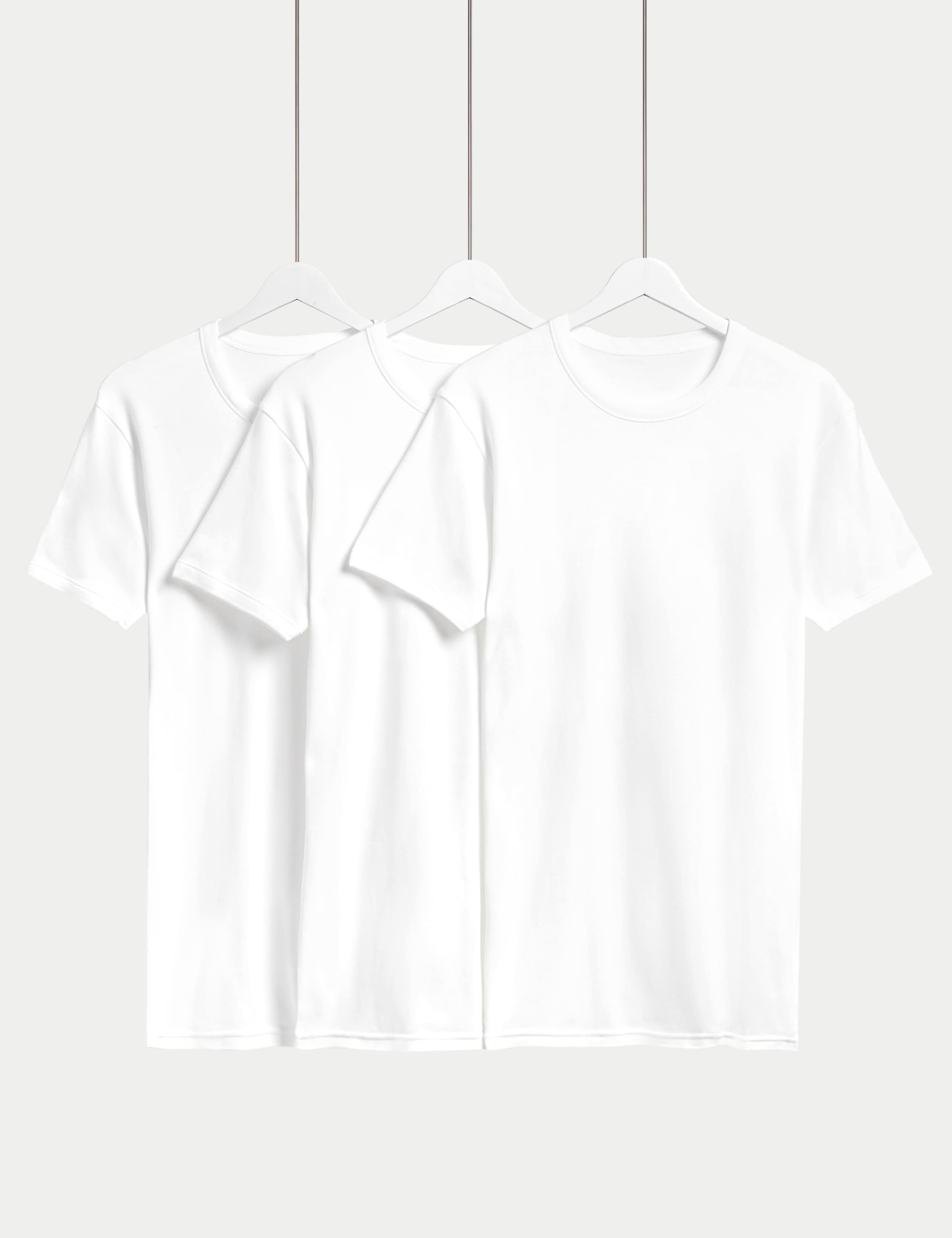 3 Pack Pure Cotton T-Shirt Vests 1 of 1