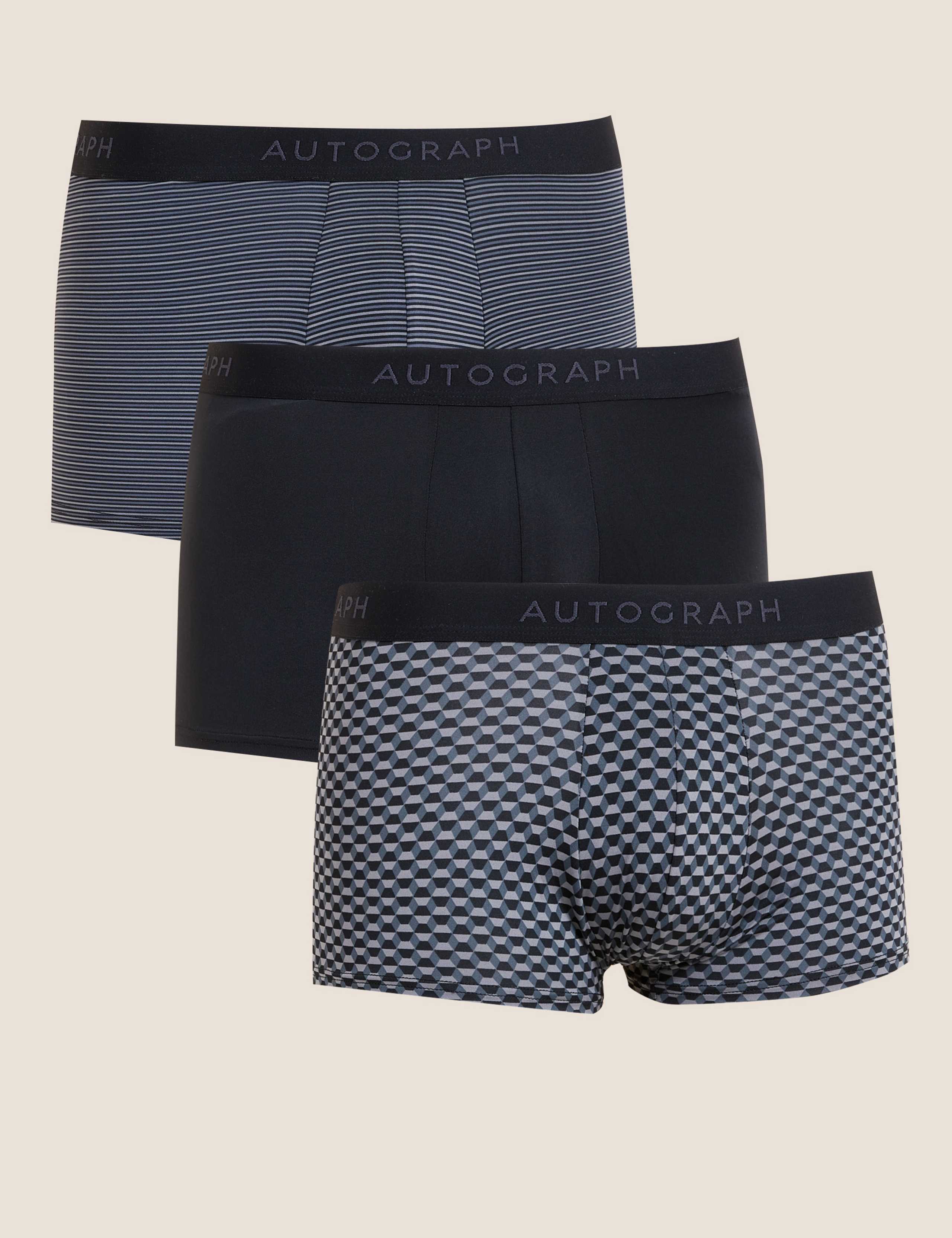 3pk Microskin Assorted Pattern Hipsters 1 of 4