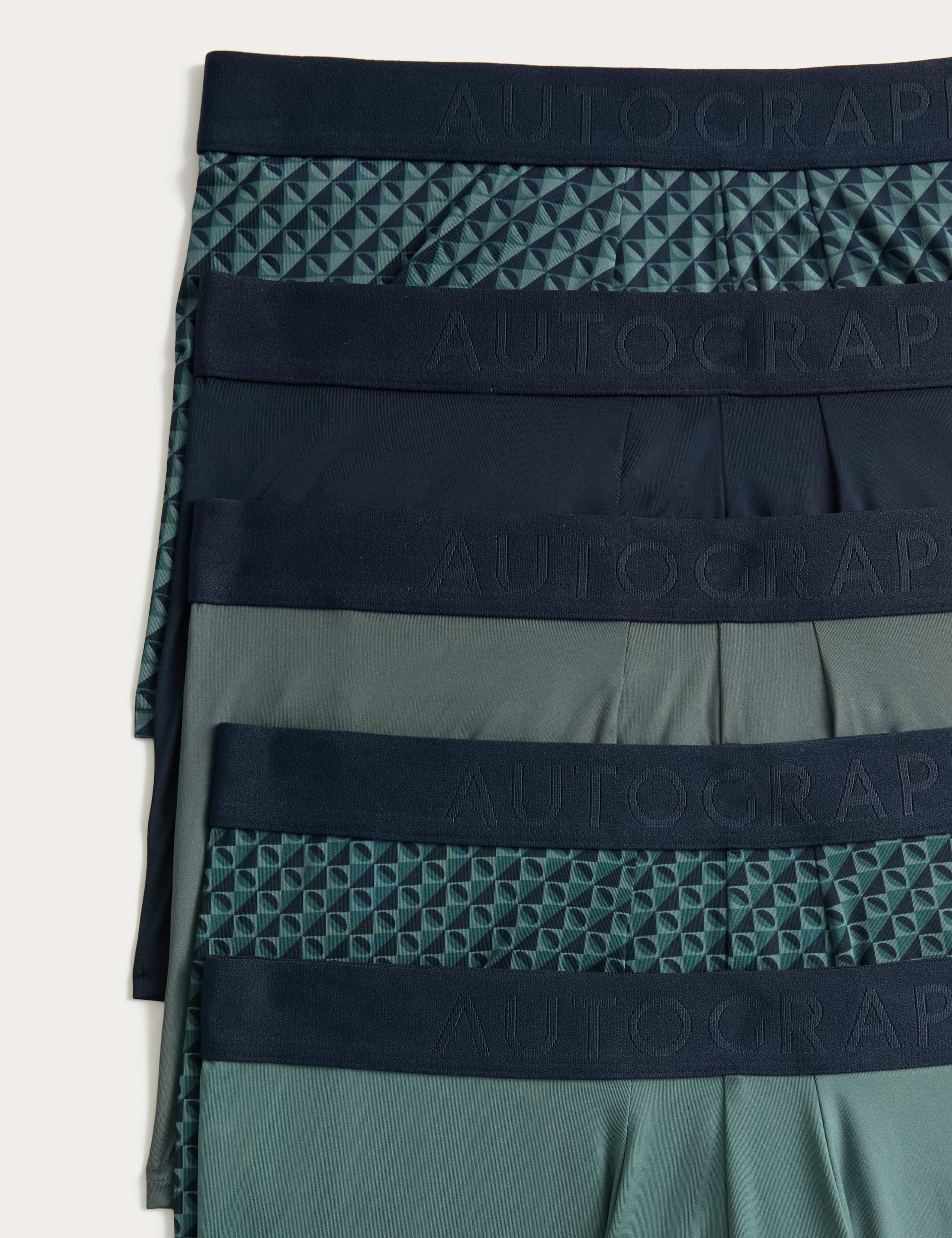 5 Pack Microskin Geometric Print Hipsters 2 of 2